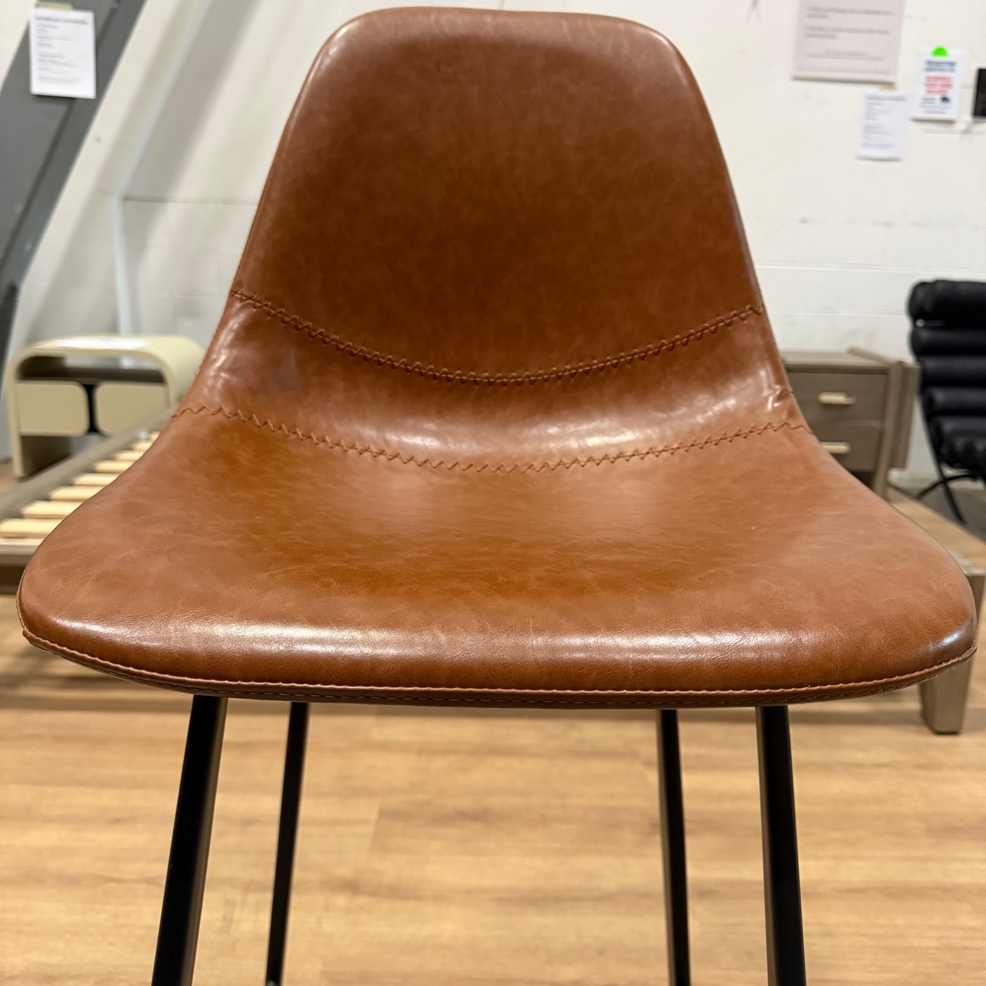 Sample Counter Stool - Brown Leather