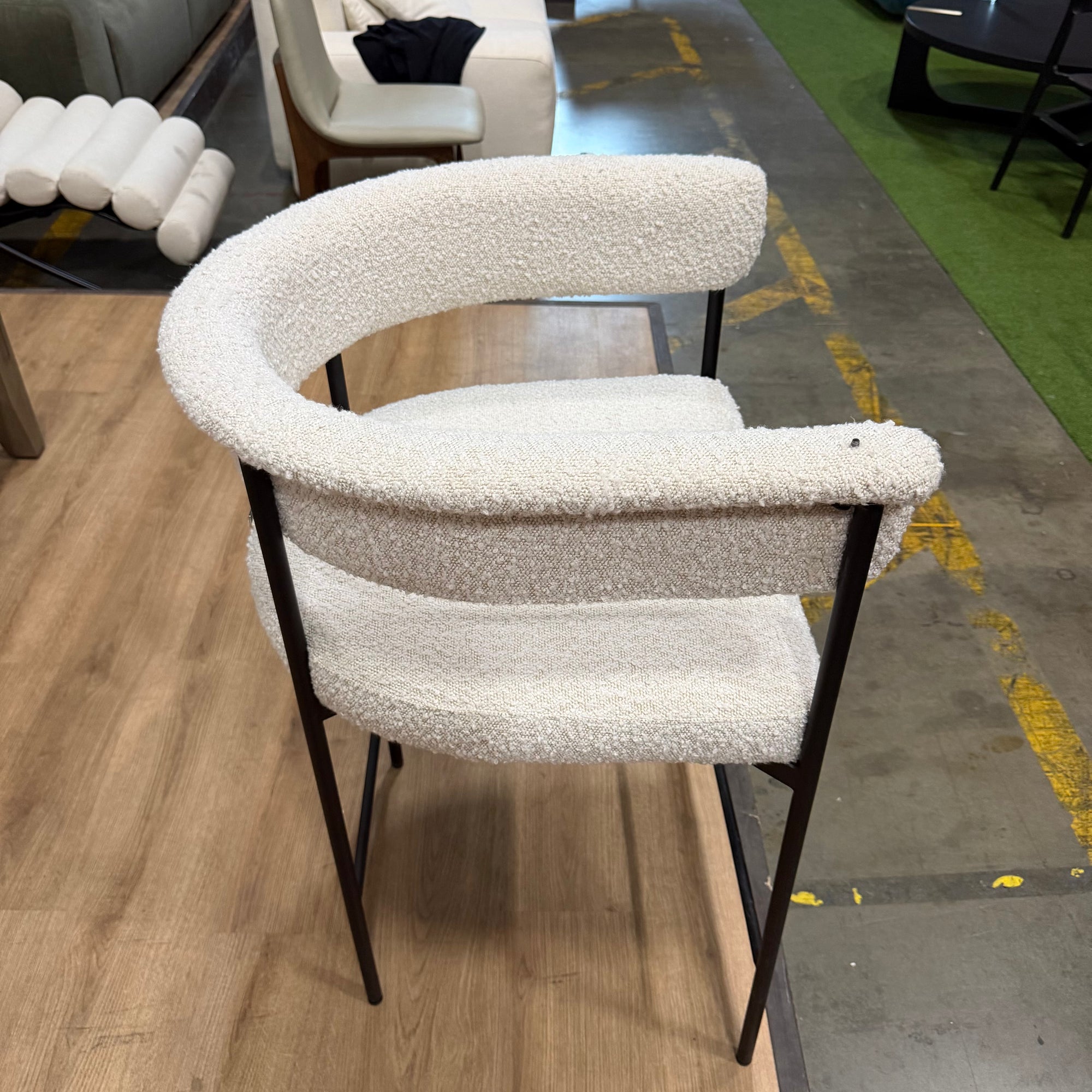 Elysian Counter Stool - Bouclé: Opal - FLOOR MODEL