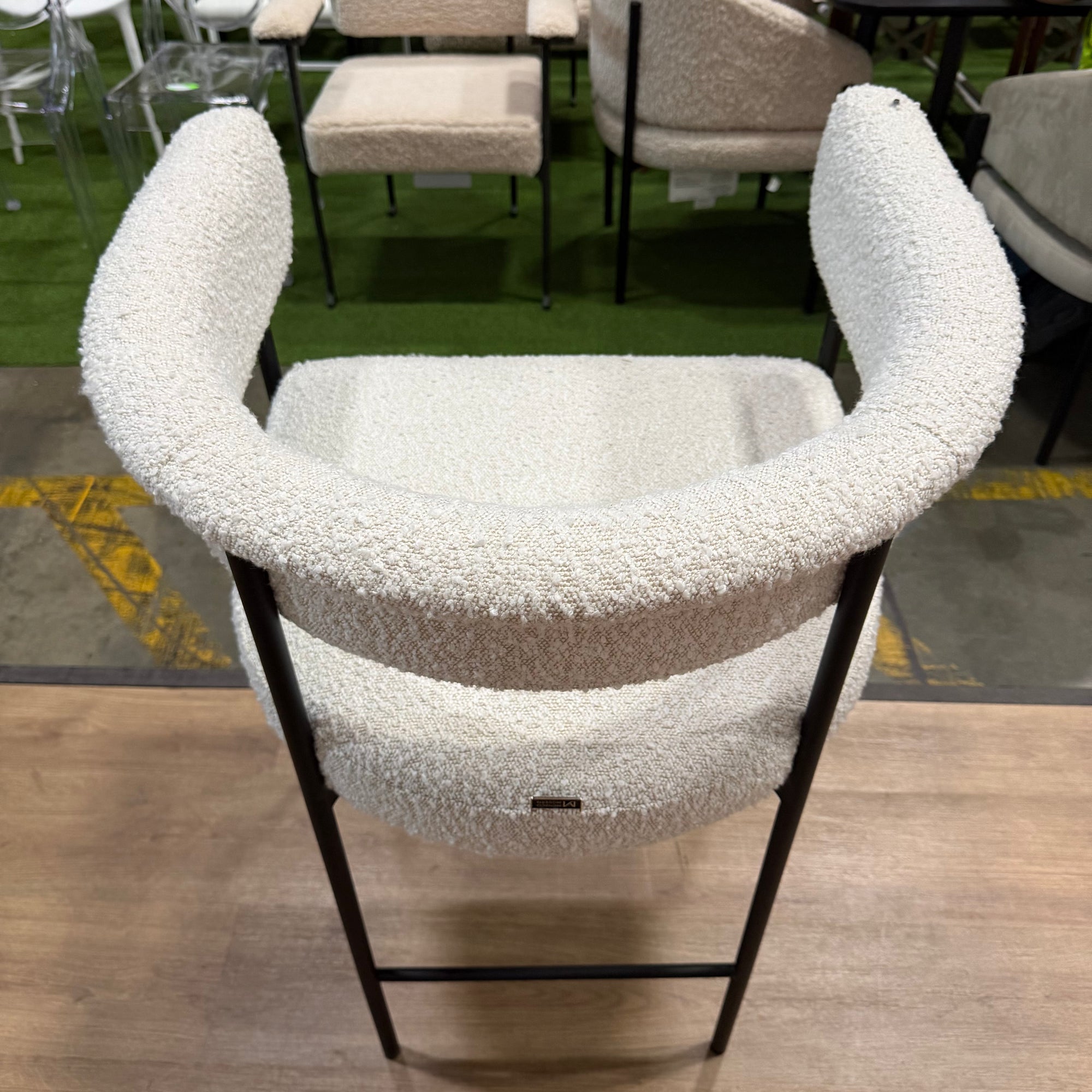 Elysian Counter Stool - Bouclé: Opal - FLOOR MODEL