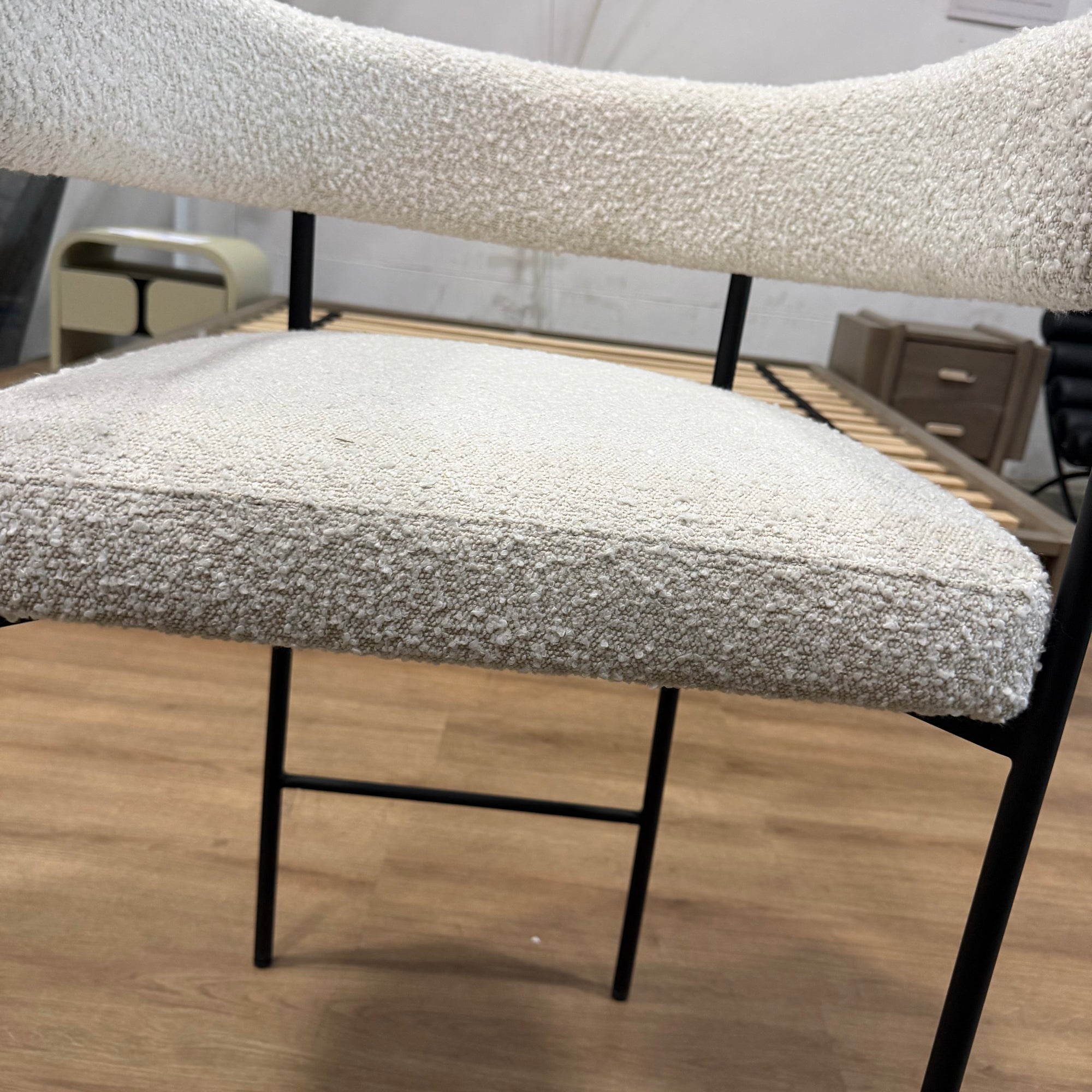 Elysian Counter Stool - Bouclé: Opal - FLOOR MODEL