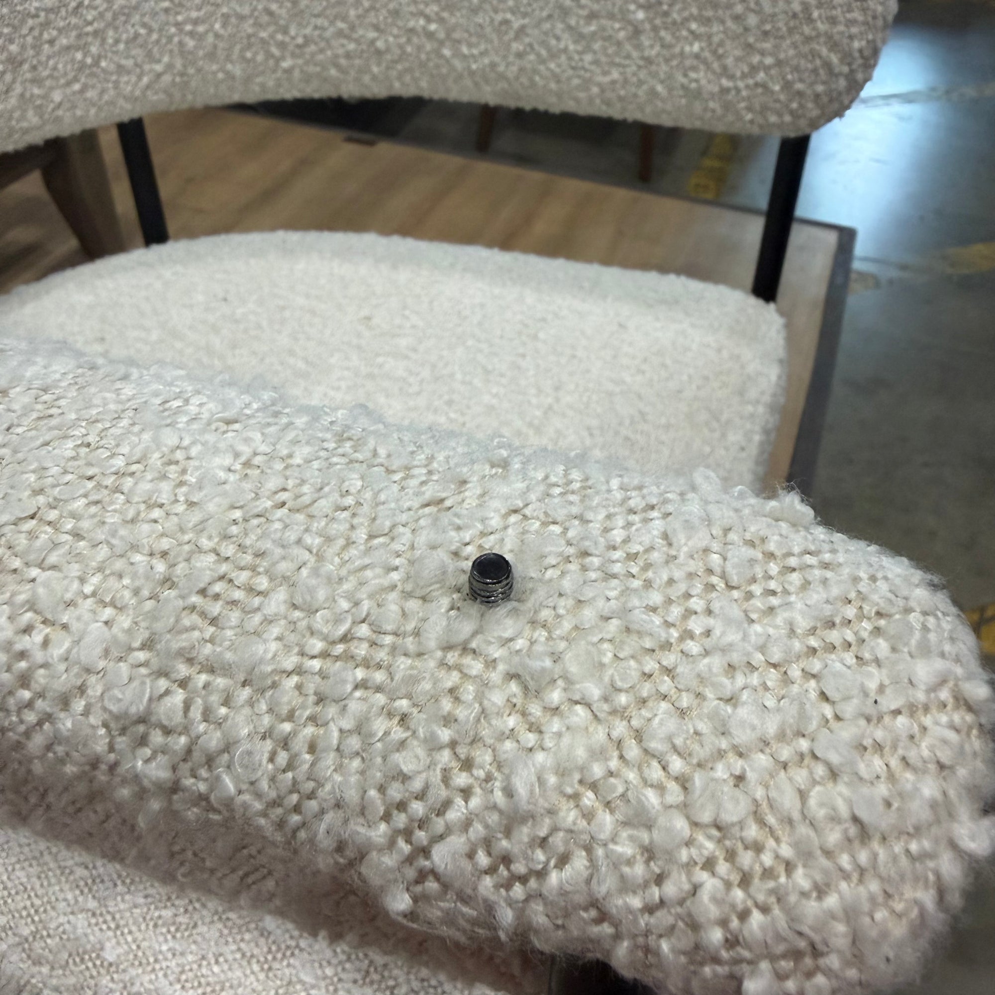 Elysian Counter Stool - Bouclé: Opal - FLOOR MODEL