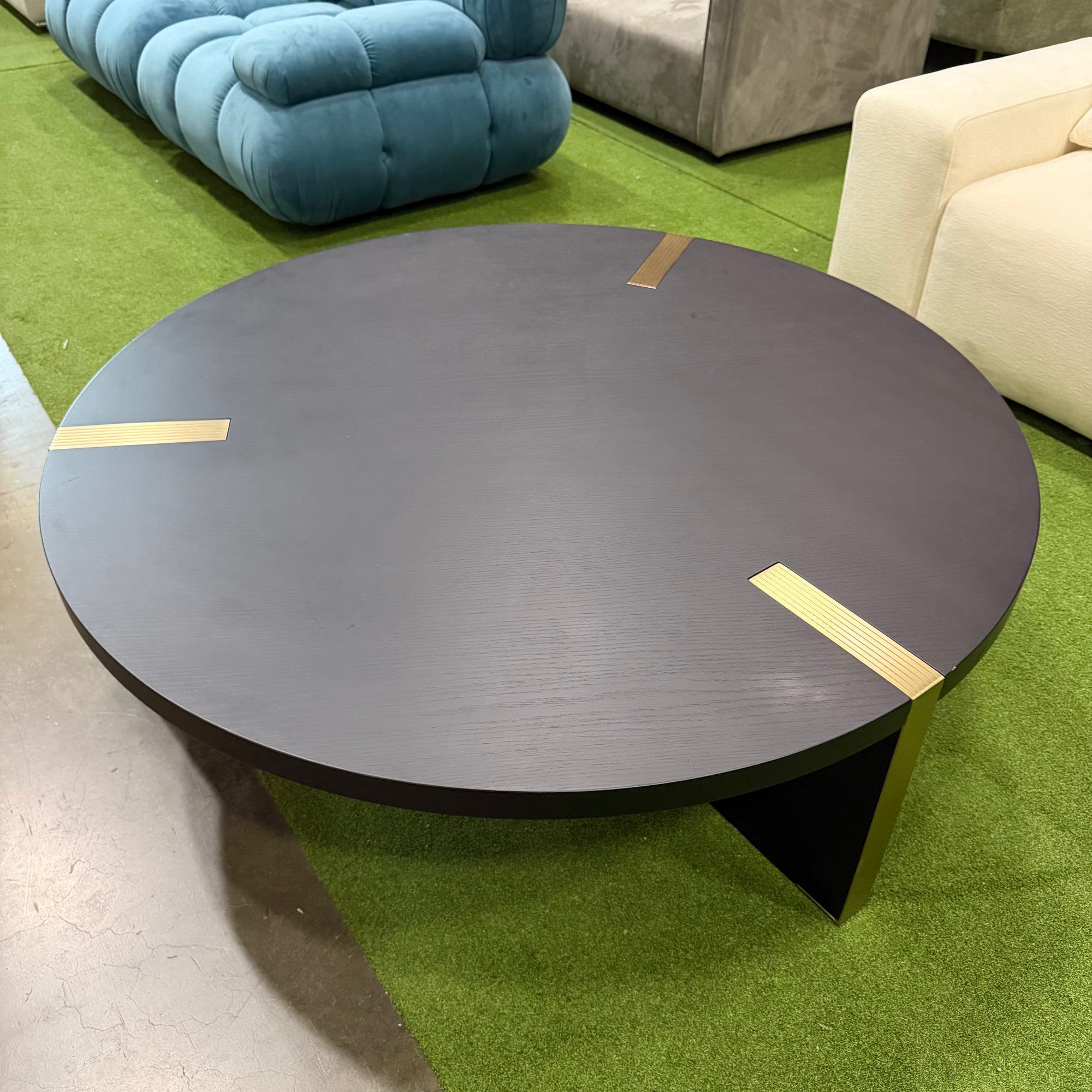 Julius Coffee Table - Black Oak Veneer, 50in - FLOOR MODEL
