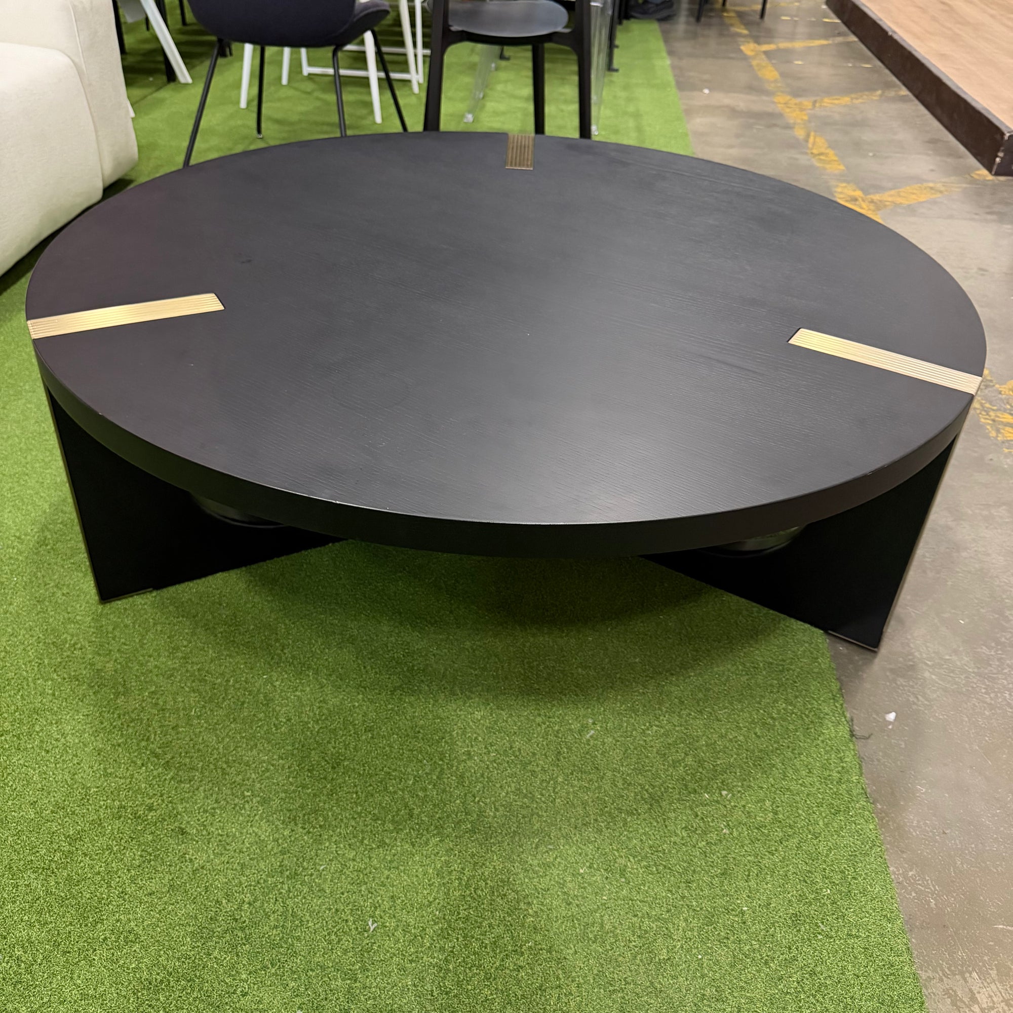 Julius Coffee Table - Black Oak Veneer, 50in - FLOOR MODEL