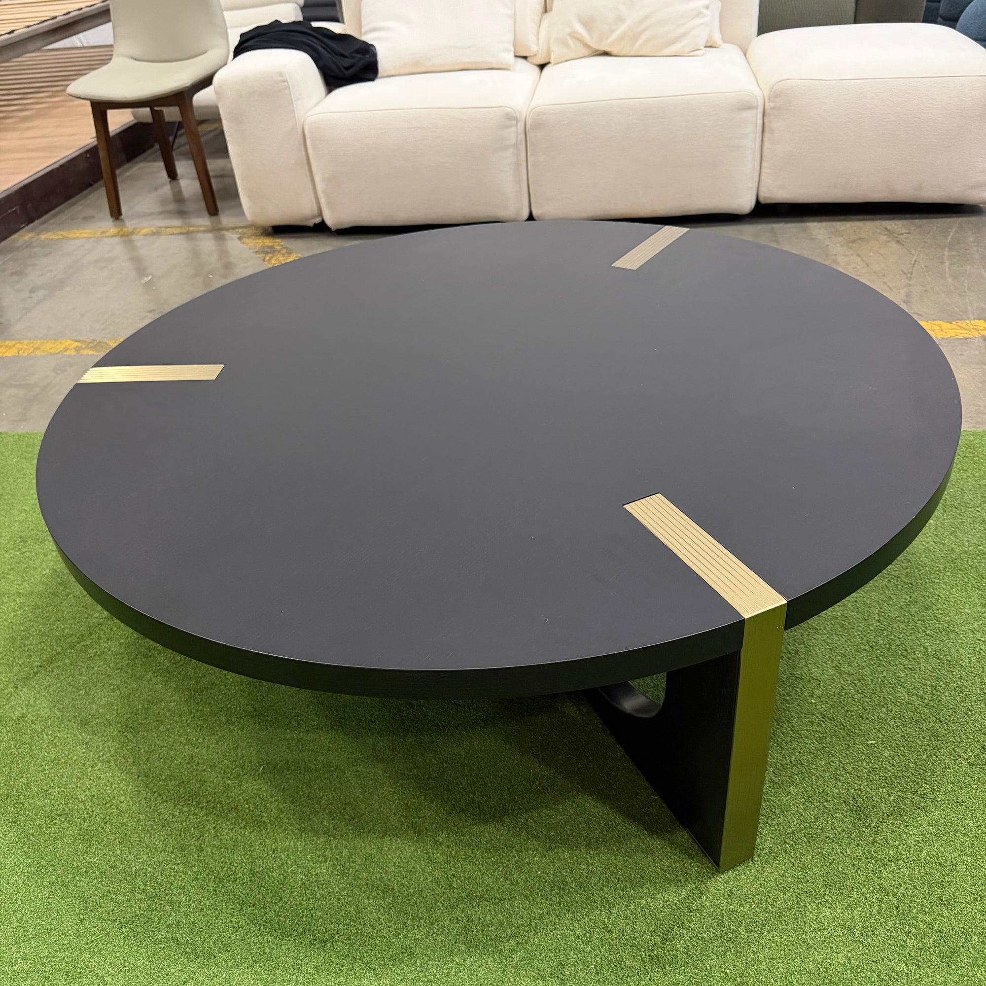 Julius Coffee Table - Black Oak Veneer, 50in - FLOOR MODEL
