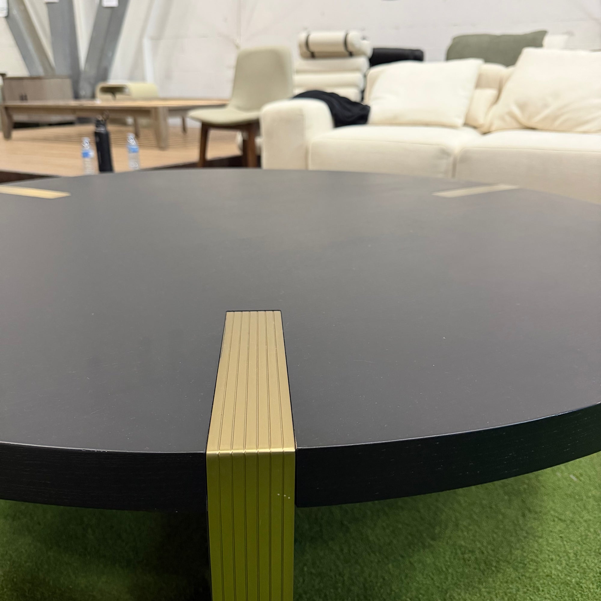 Julius Coffee Table - Black Oak Veneer, 50in - FLOOR MODEL