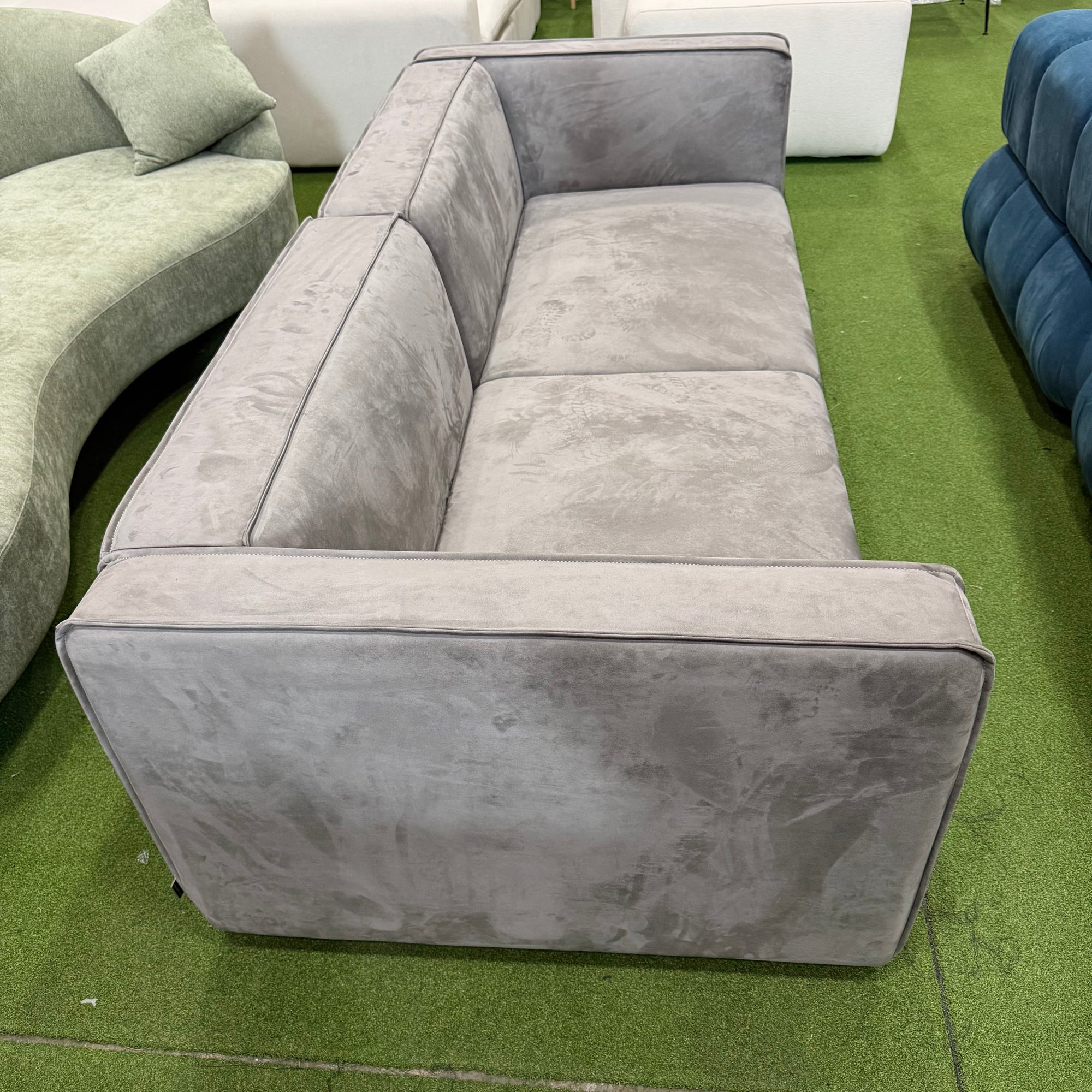 Arya Modular Loveseat - Venice Vegan Suede: Strato