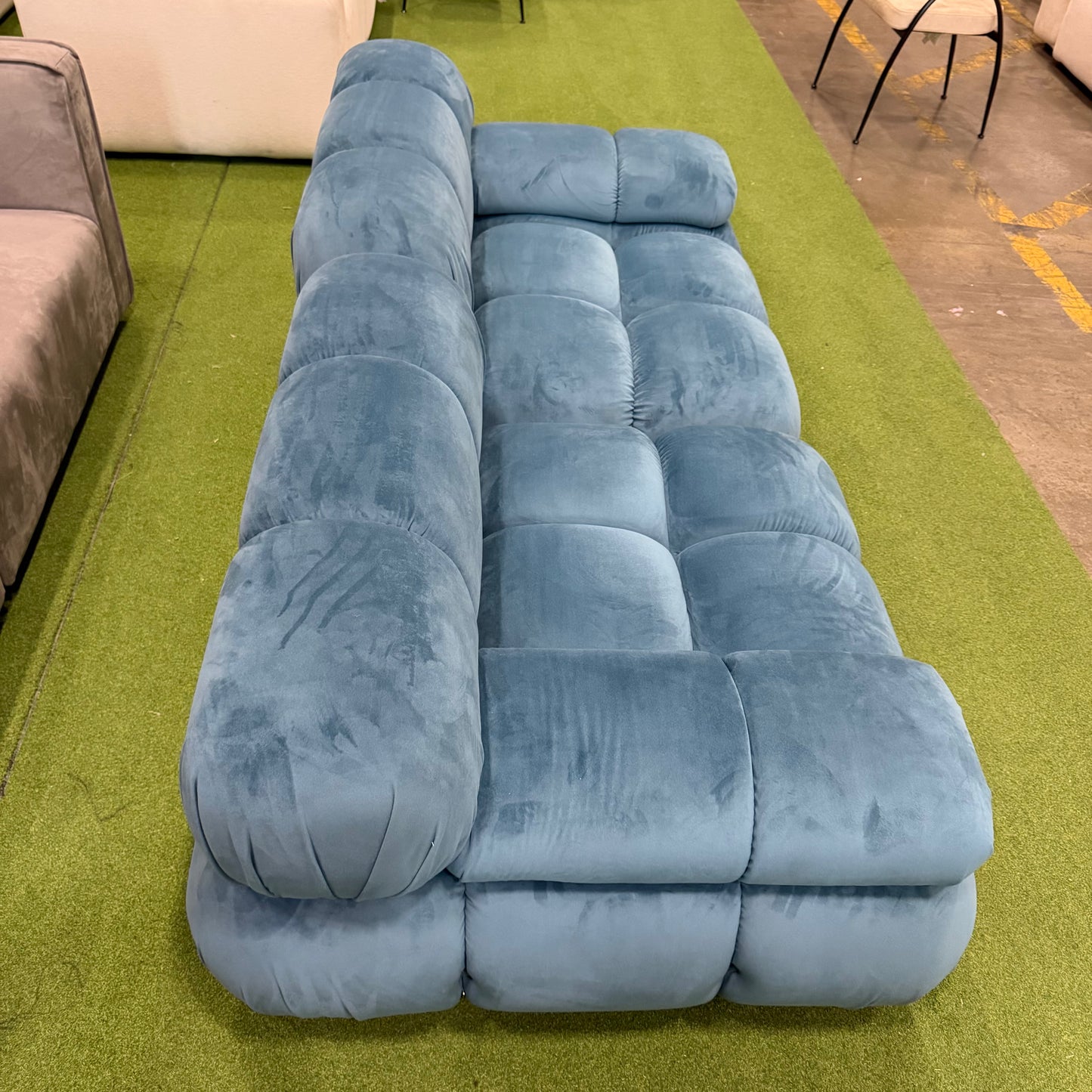 Belia Custom Loveseat - Plush Velvet: Solstice