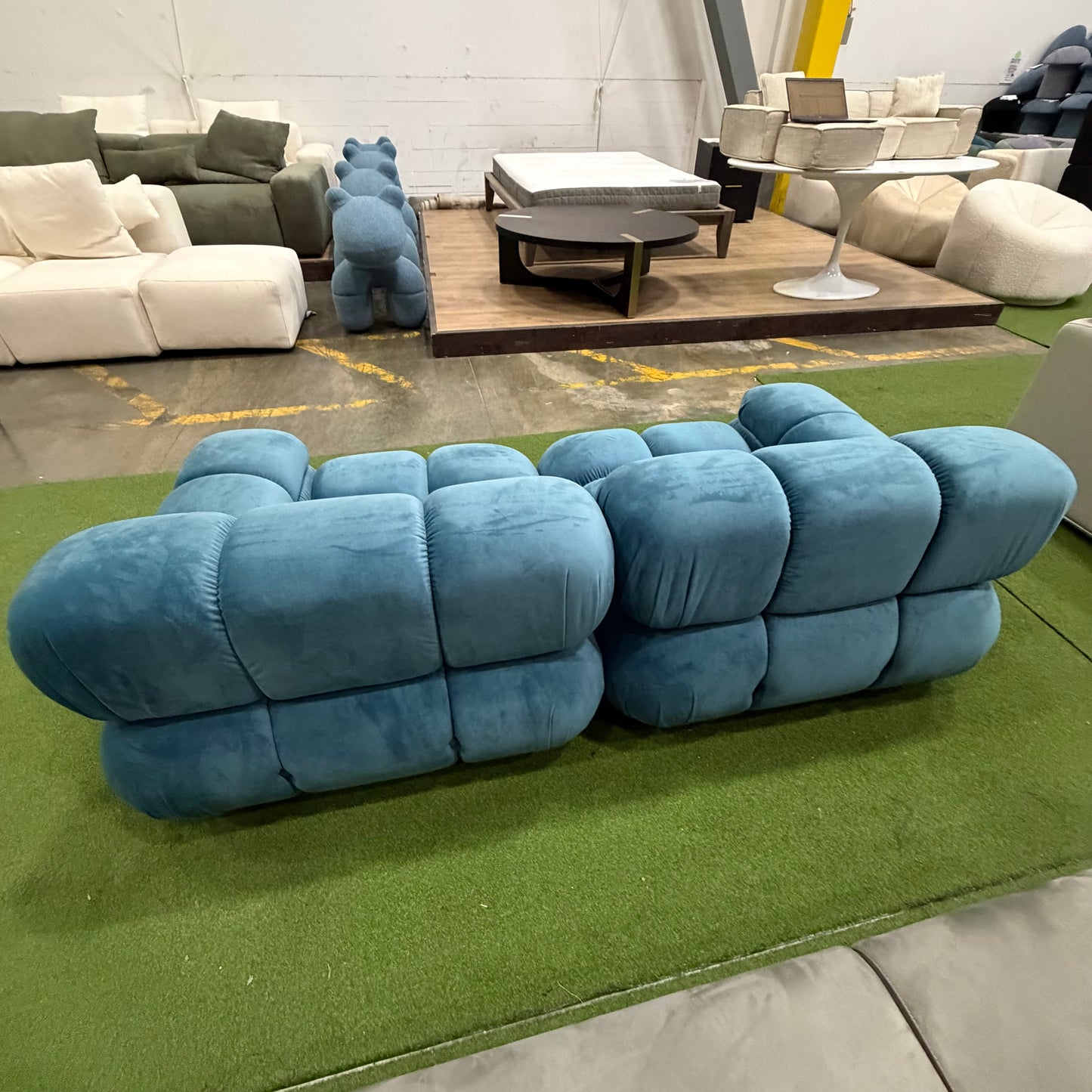 Belia Custom Loveseat - Plush Velvet: Solstice