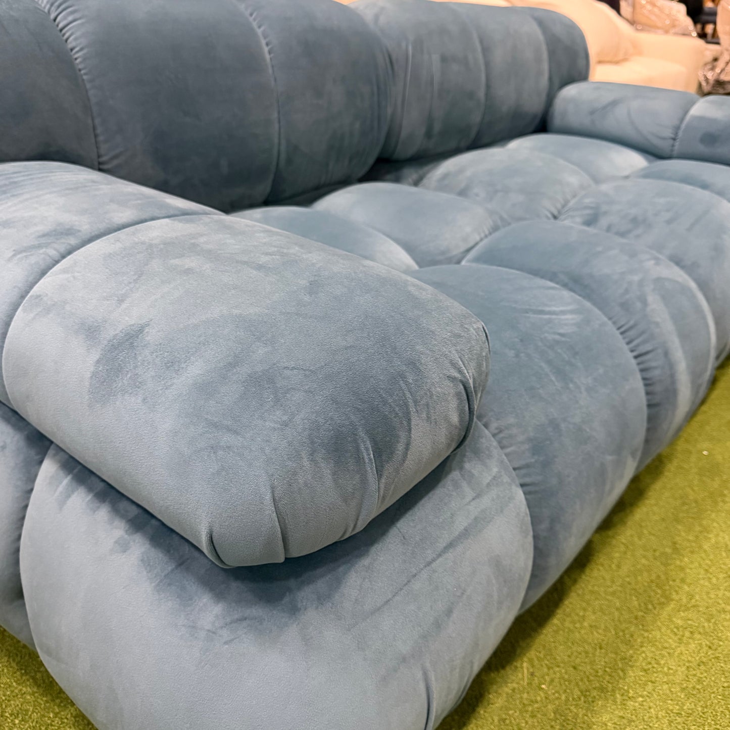 Belia Custom Loveseat - Plush Velvet: Solstice