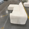 Atelier Sectional Sofa - Performance Weave: Helium Cloud, Left Hand Facing