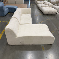 Atelier Sectional Sofa - Performance Weave: Helium Cloud, Left Hand Facing