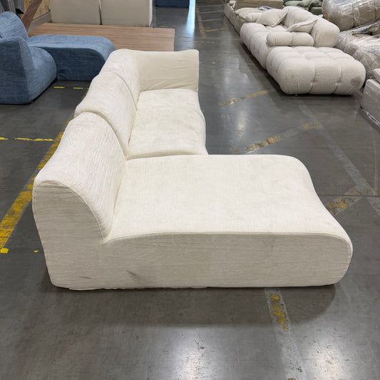 Atelier Sectional Sofa - Performance Weave: Helium Cloud, Left Hand Facing