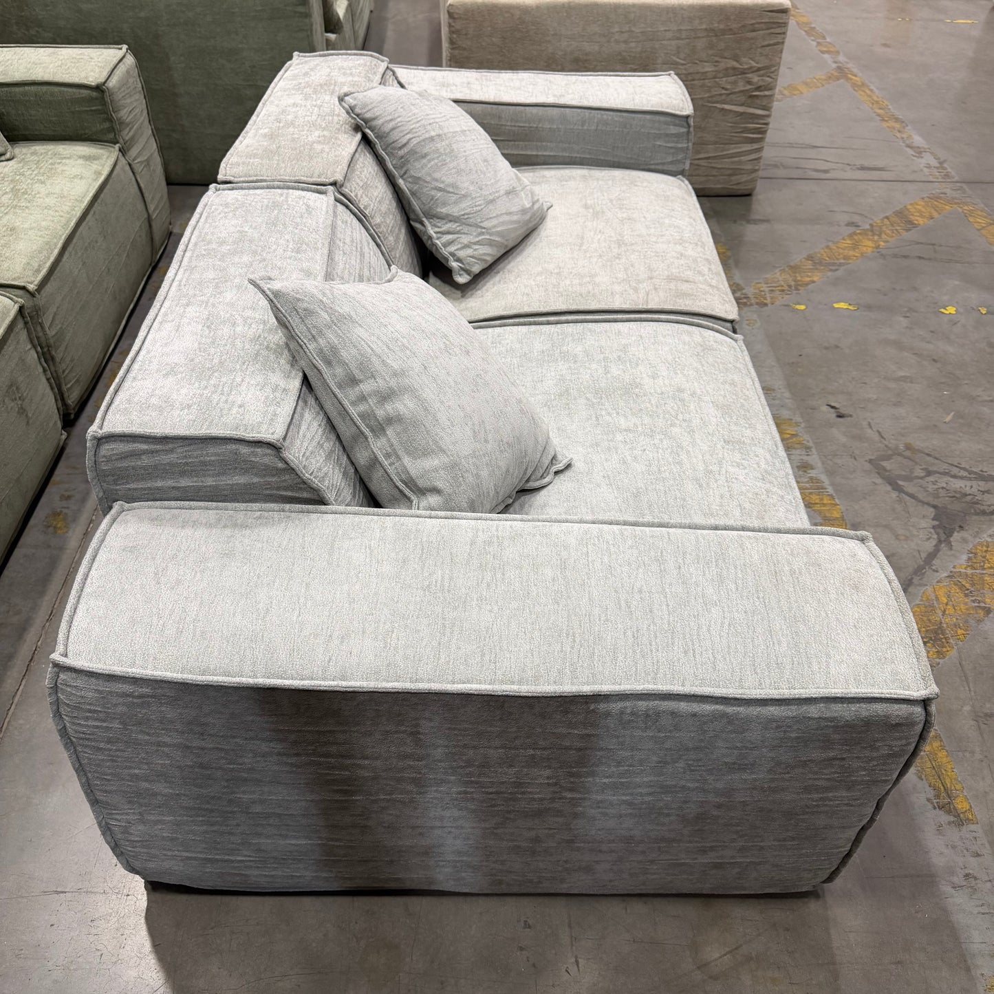 M1 Sofa Loveseat - Performance Weave: Platinum Grey