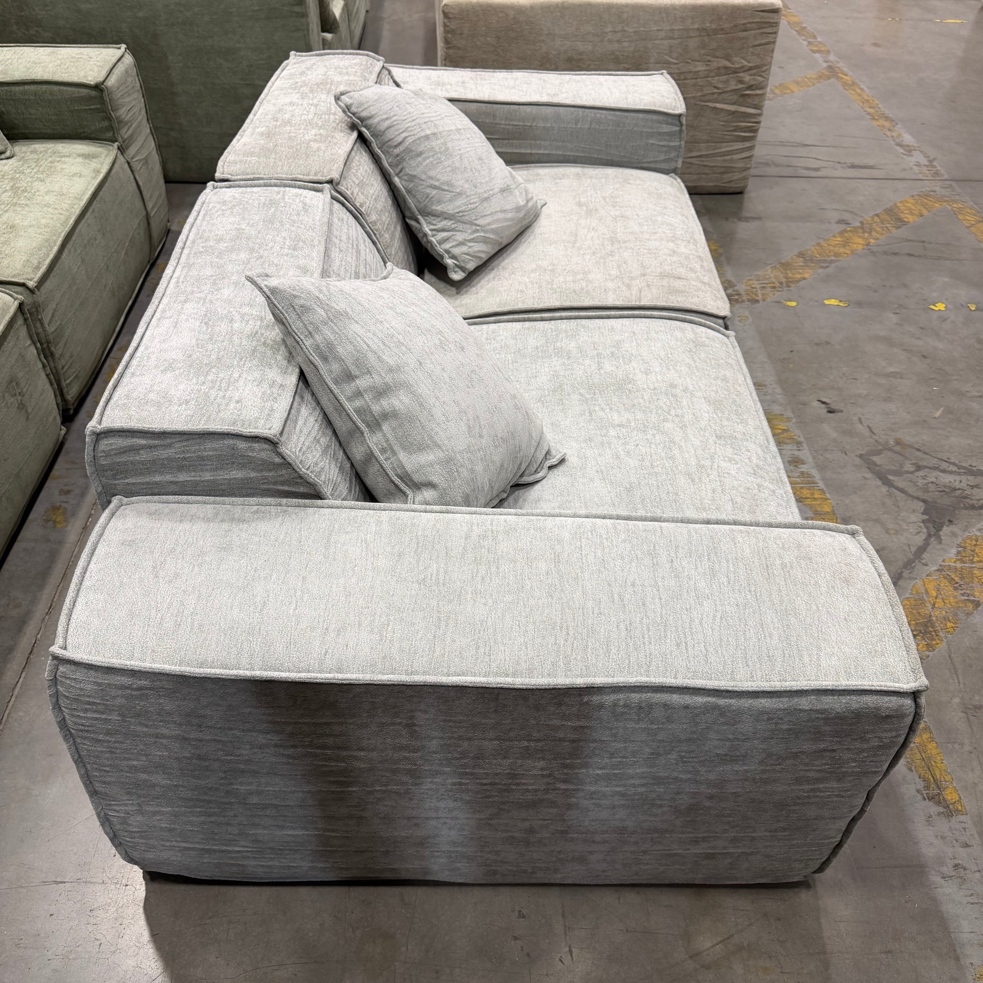 M1 Sofa Loveseat - Performance Weave: Platinum Grey