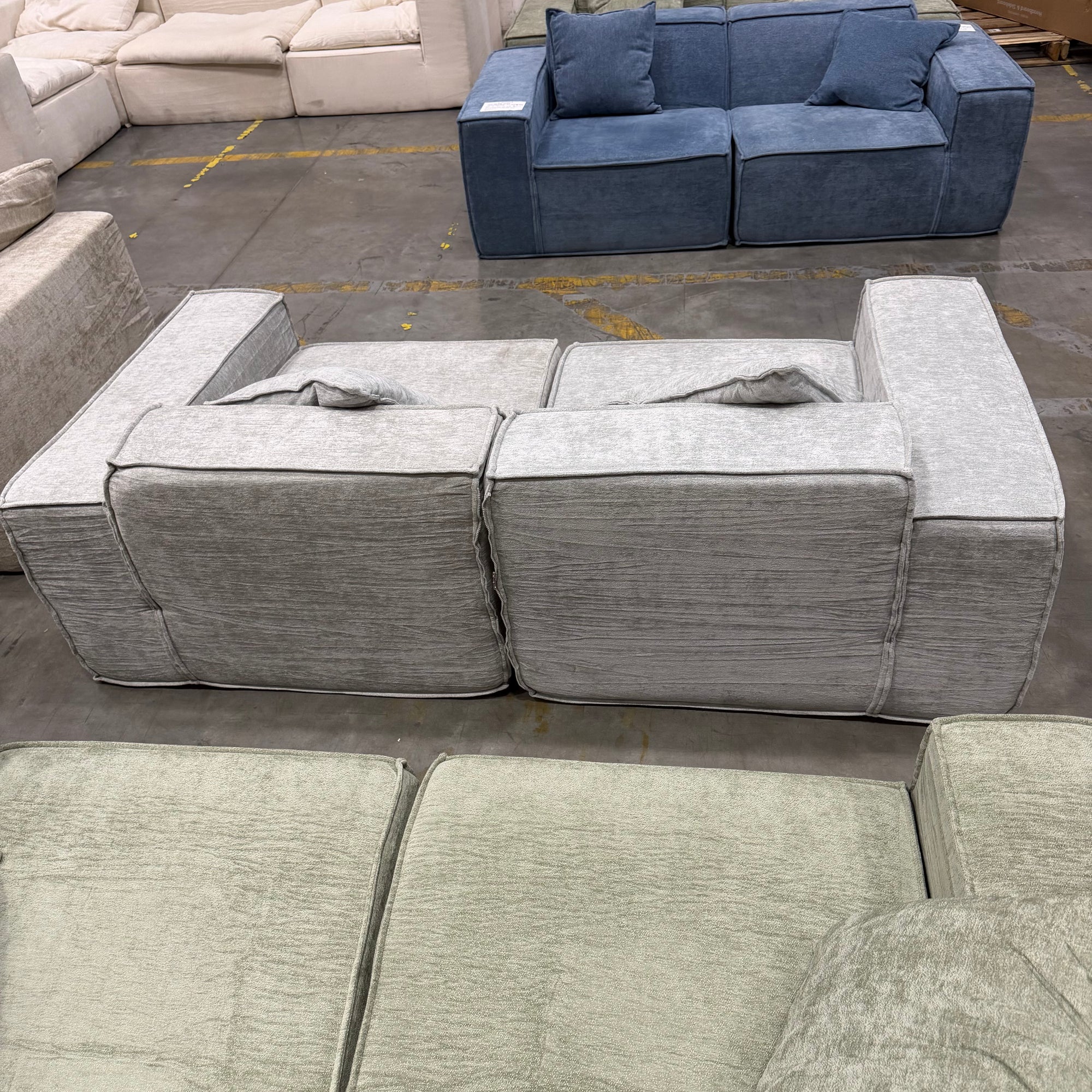 M1 Sofa Loveseat - Performance Weave: Platinum Grey