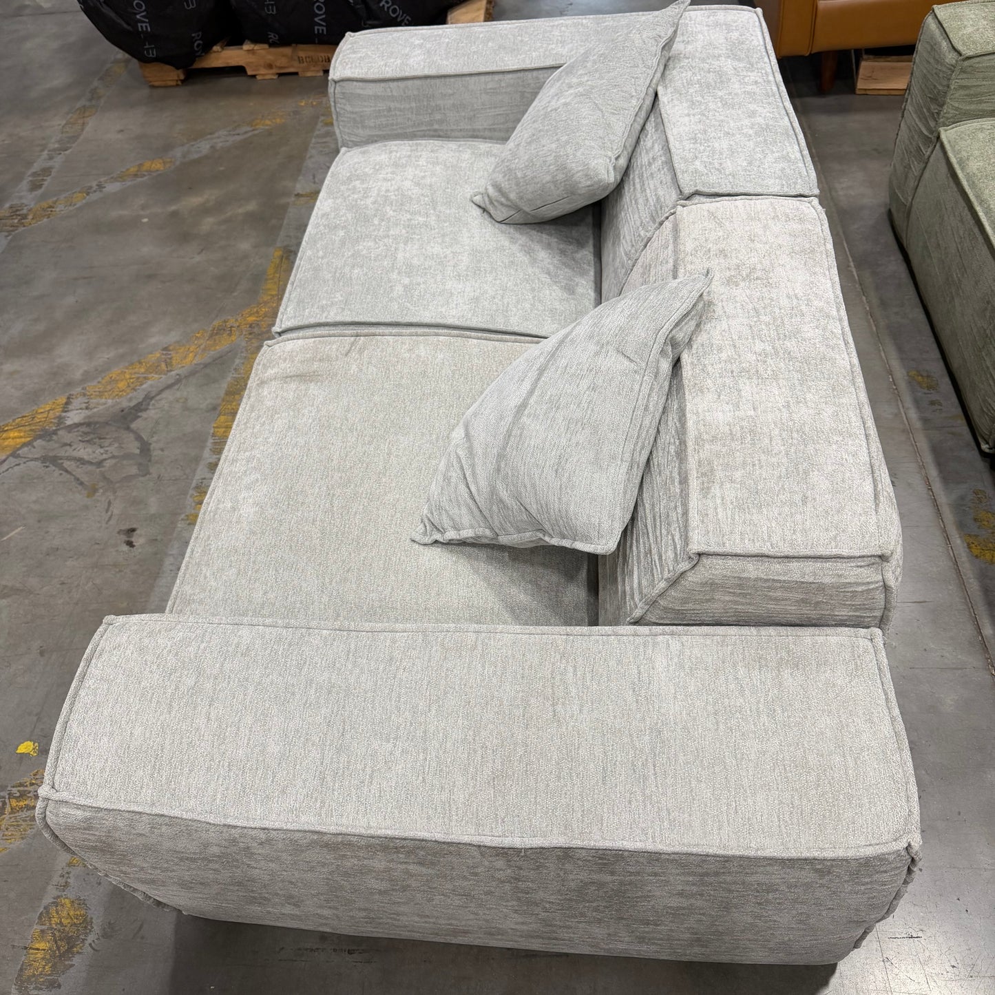 M1 Sofa Loveseat - Performance Weave: Platinum Grey
