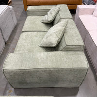 M1 Sofa Loveseat - Performance Weave: Krypton Green