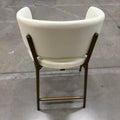 Solana Counter Stool - Microfiber Leather: Trento Eggshell, Antique Brushed Brass Base
