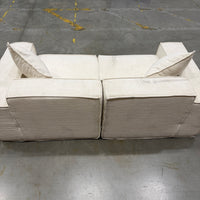 M1 Sofa Loveseat - Performance Weave: Helium Cloud