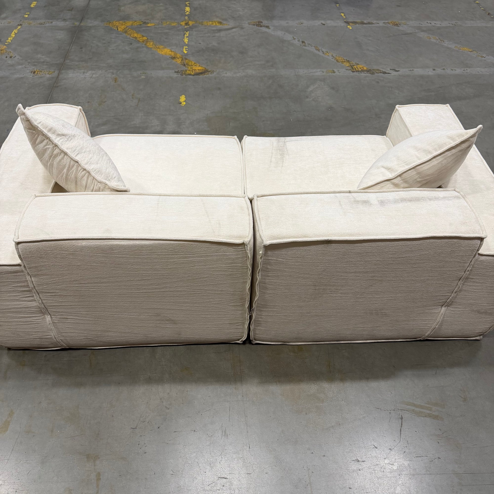 M1 Sofa Loveseat - Performance Weave: Helium Cloud