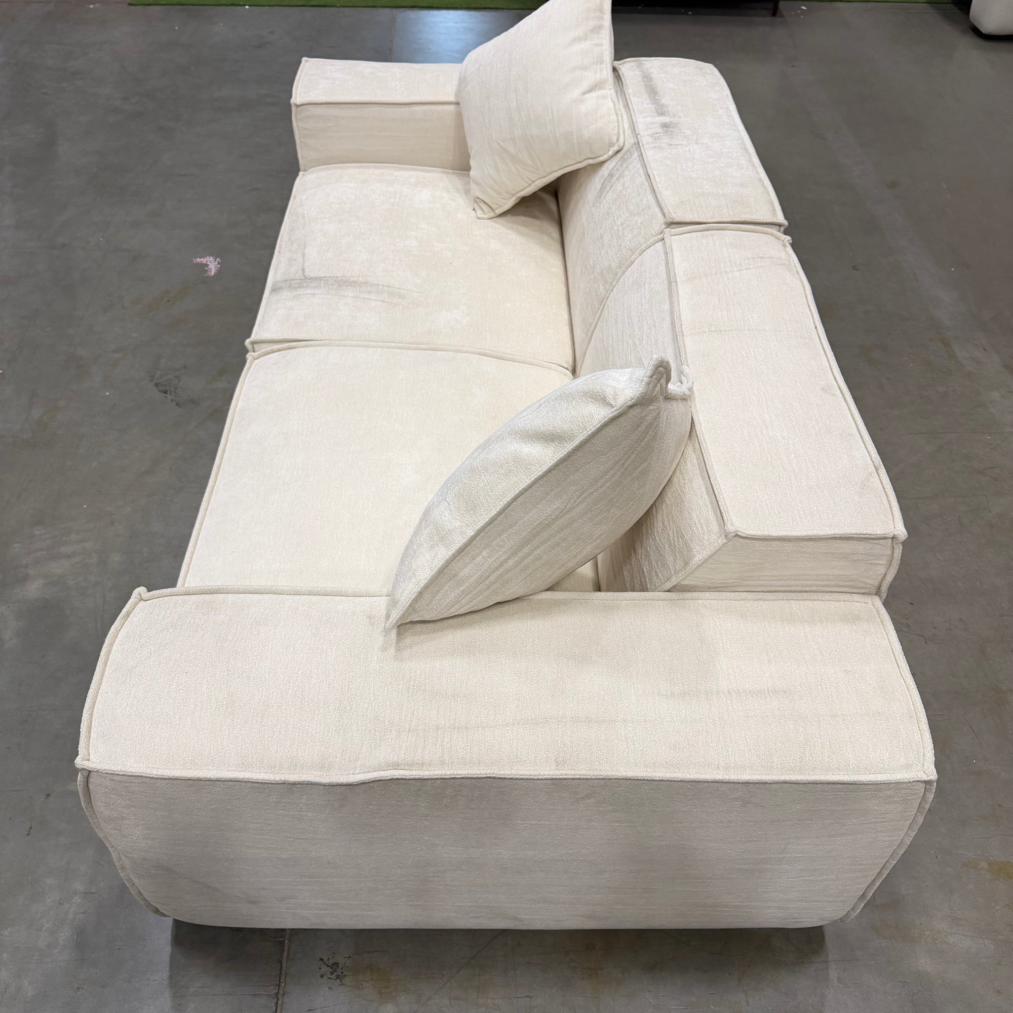 M1 Sofa Loveseat - Performance Weave: Helium Cloud