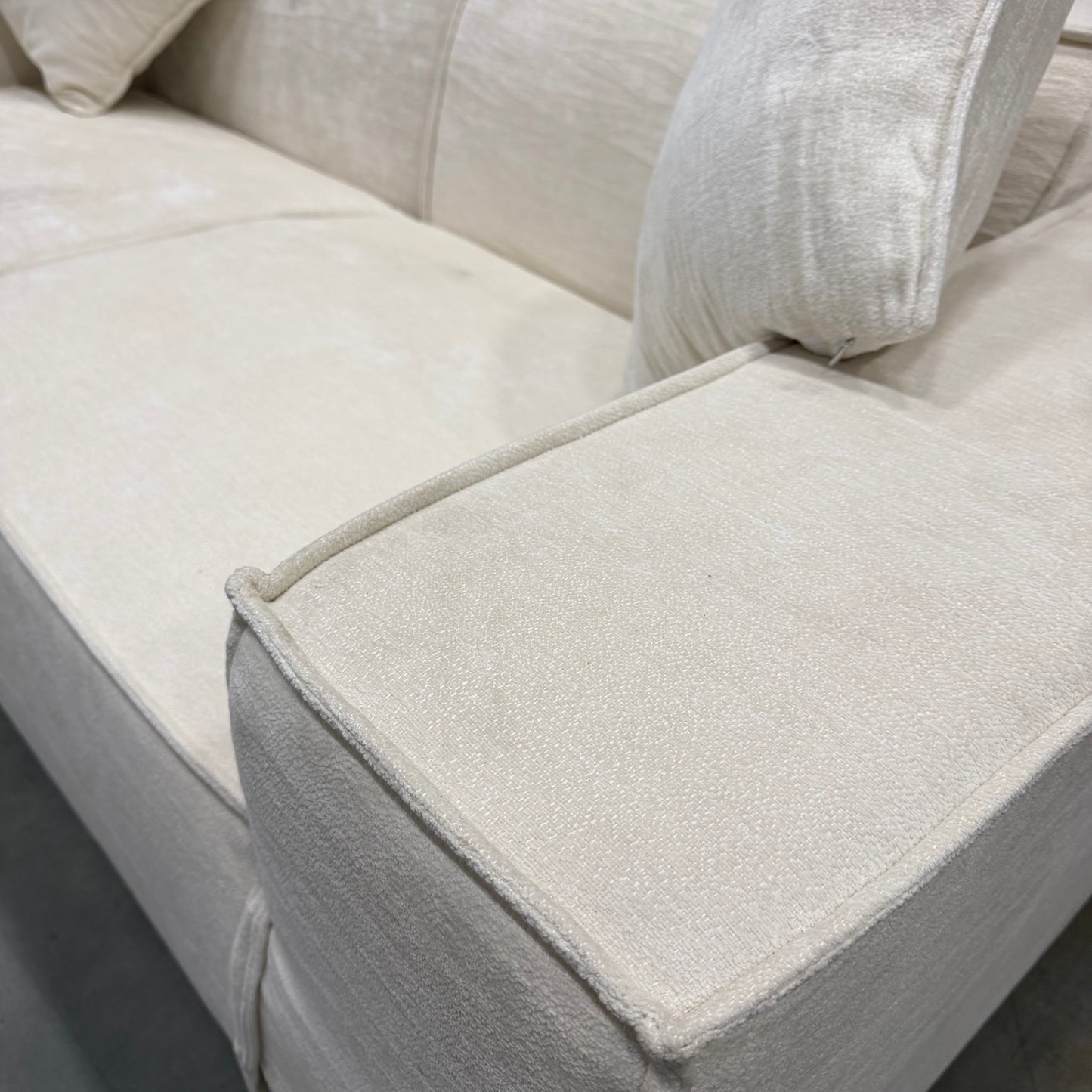 M1 Sofa Loveseat - Performance Weave: Helium Cloud