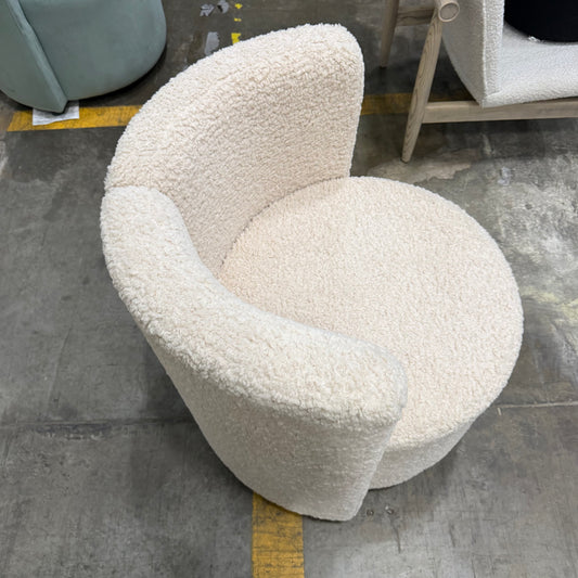 Nova Lounge Chair - Shearling: Almond