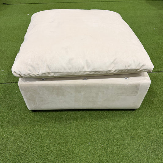 Nuvo Ottoman - Venice Vegan Suede: Chiffon