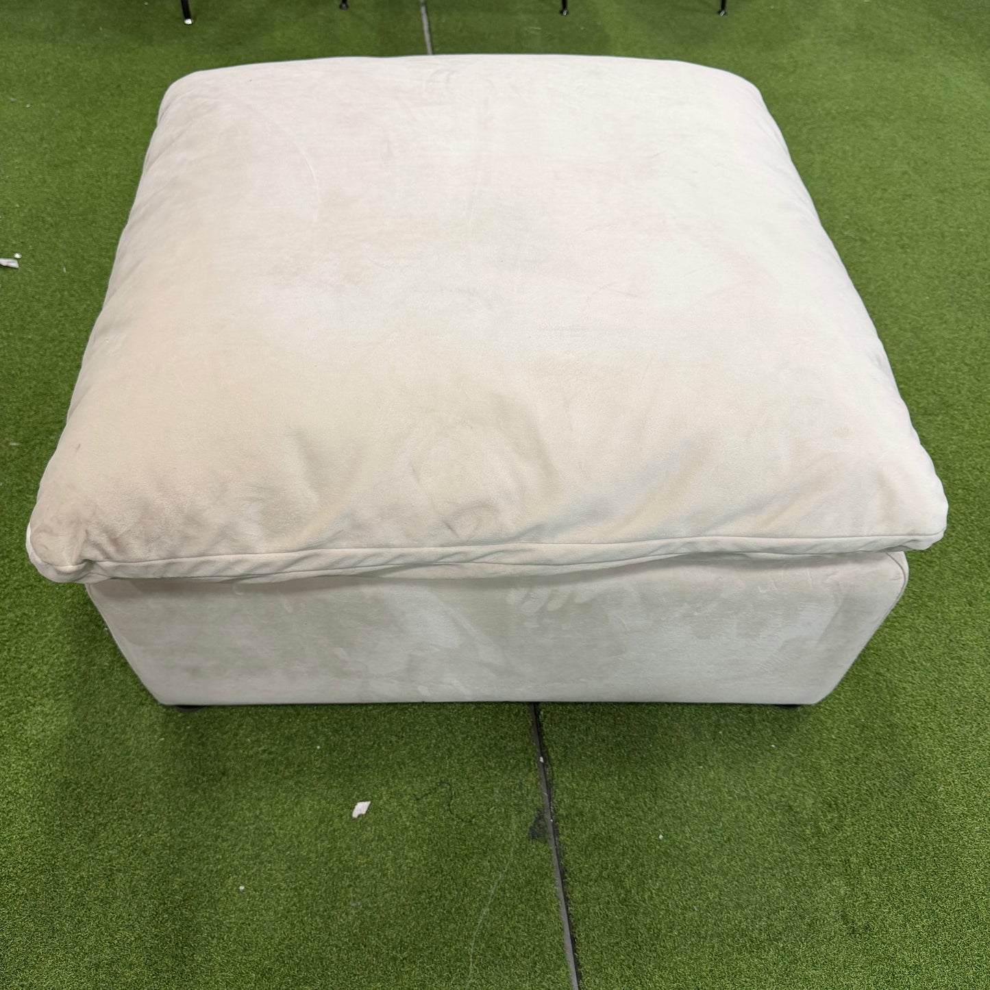 Nuvo Ottoman - Venice Vegan Suede: Chiffon