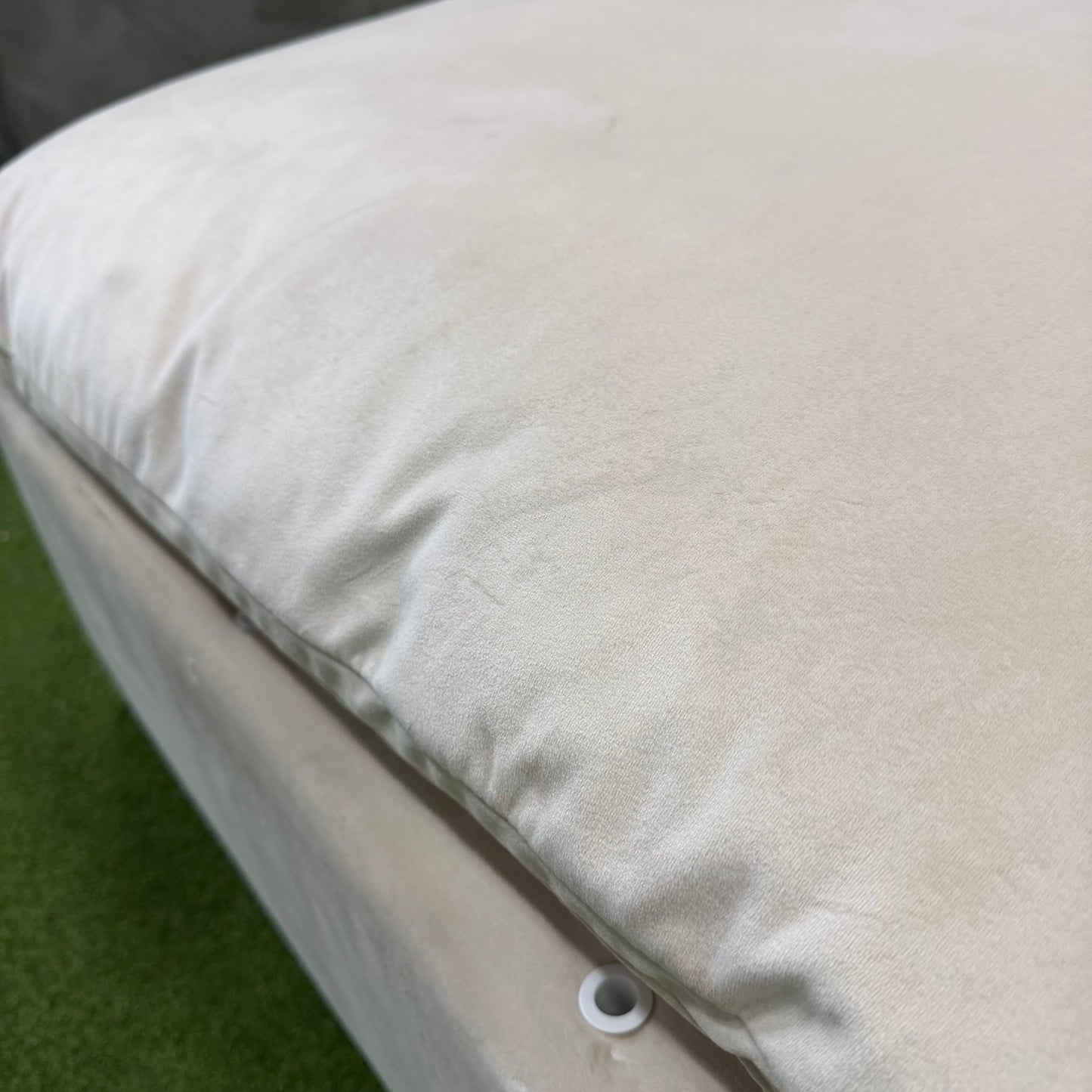 Nuvo Ottoman - Venice Vegan Suede: Chiffon
