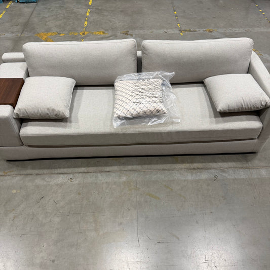 Dresden Sleeper Sofa - Modern Felt: Malmo, Walnut Side Table