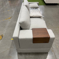 Dresden Sleeper Sofa - Modern Felt: Malmo, Walnut Side Table