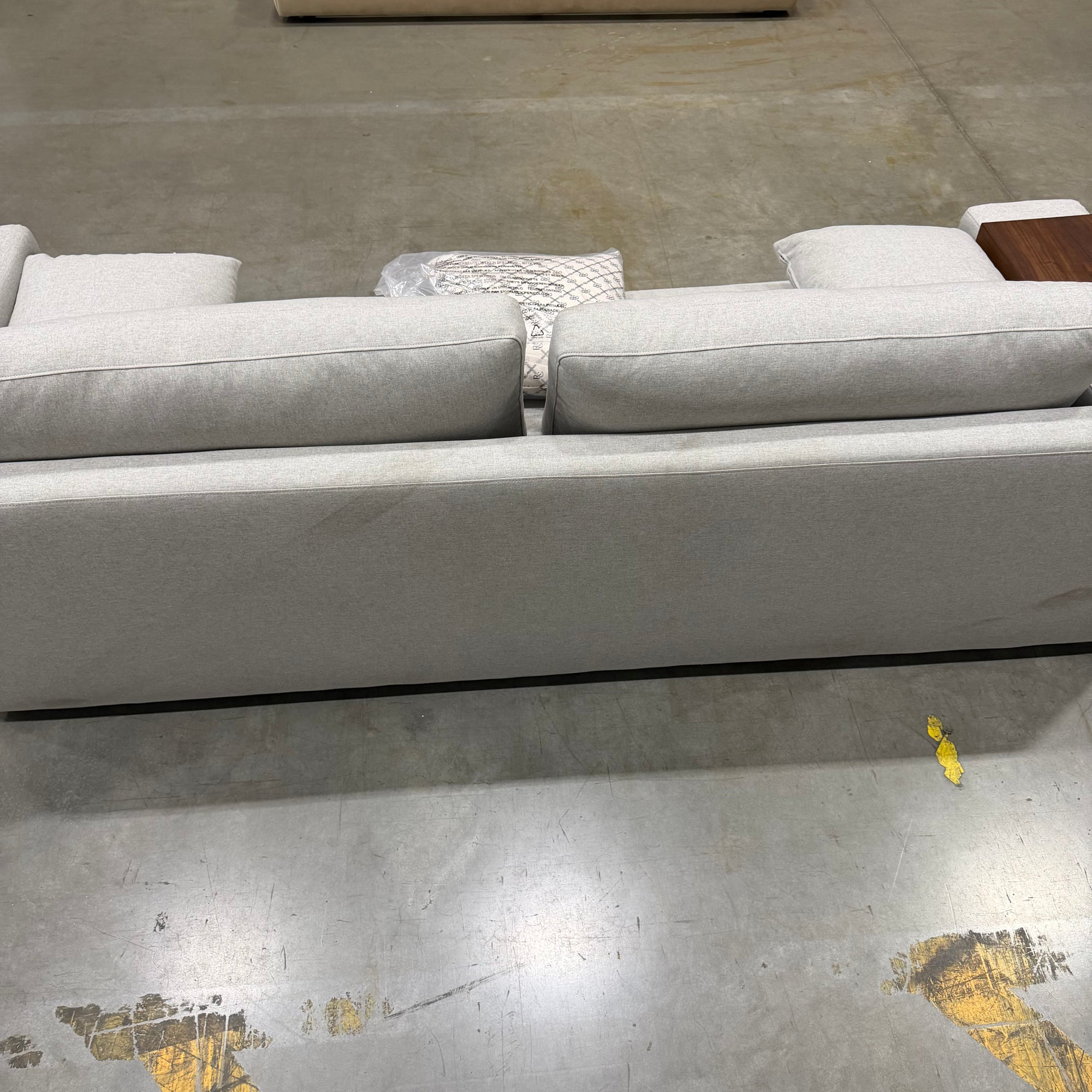 Dresden Sleeper Sofa - Modern Felt: Malmo, Walnut Side Table