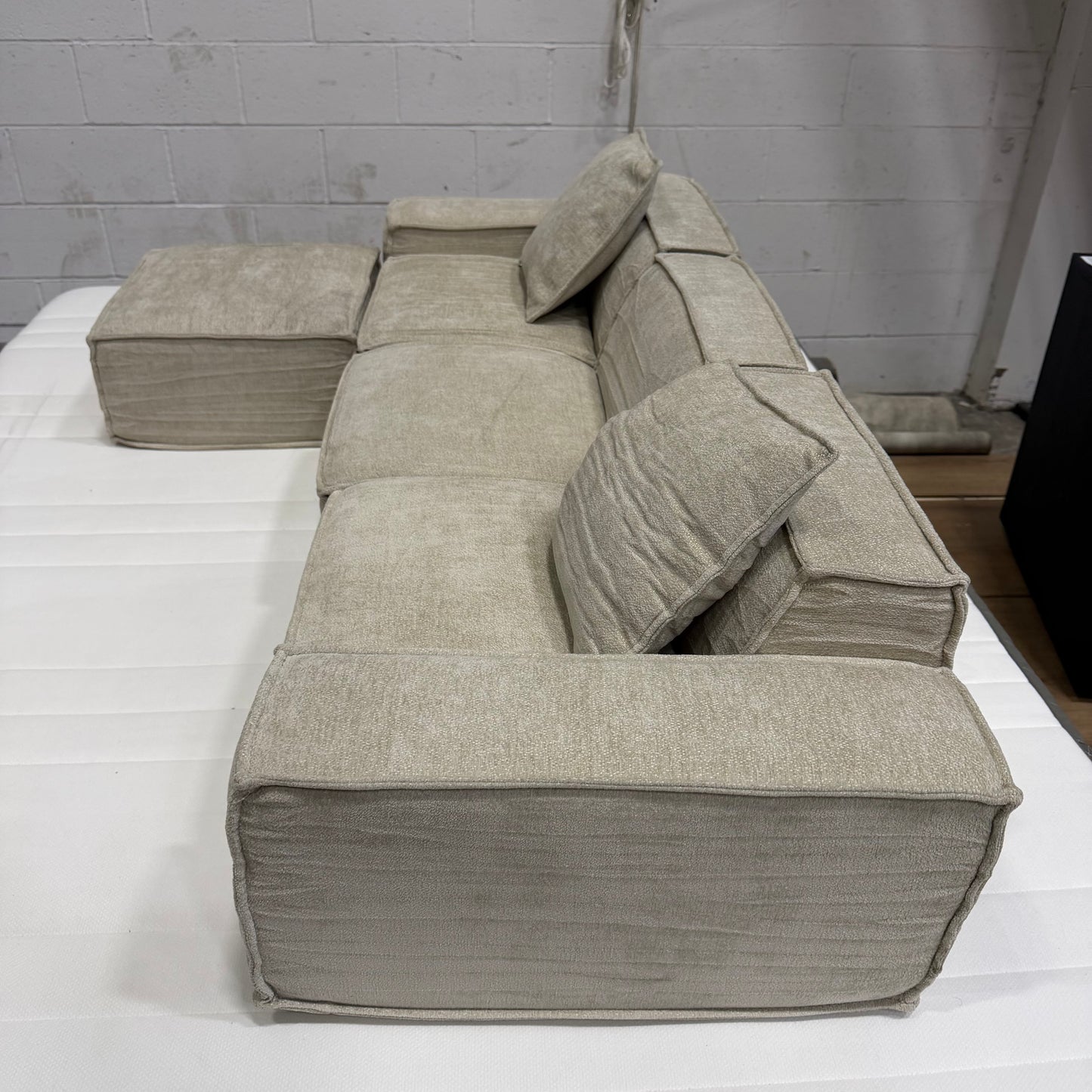 M1 Sofa Sectional Mini - Performance Weave: Silicon Sand