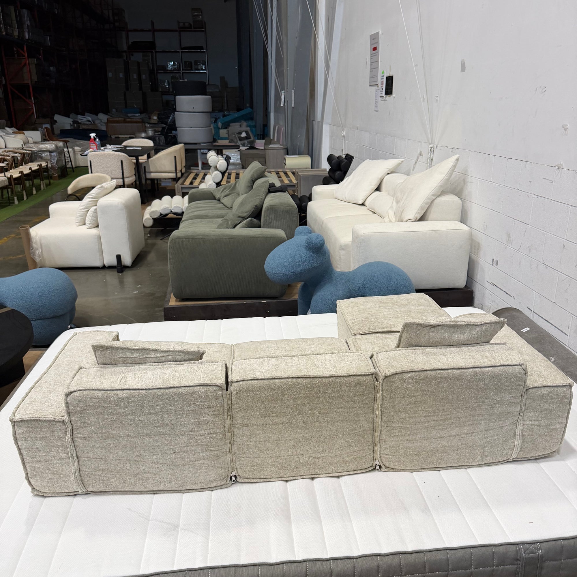 M1 Sofa Sectional Mini - Performance Weave: Silicon Sand