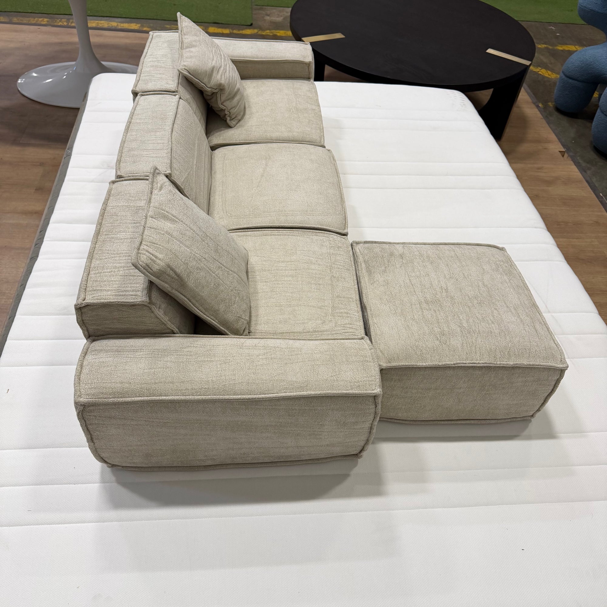 M1 Sofa Sectional Mini - Performance Weave: Silicon Sand