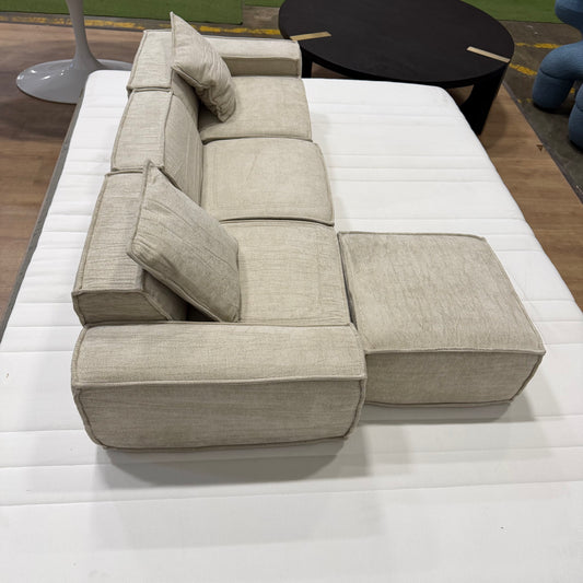 M1 Sofa Sectional Mini - Performance Weave: Silicon Sand