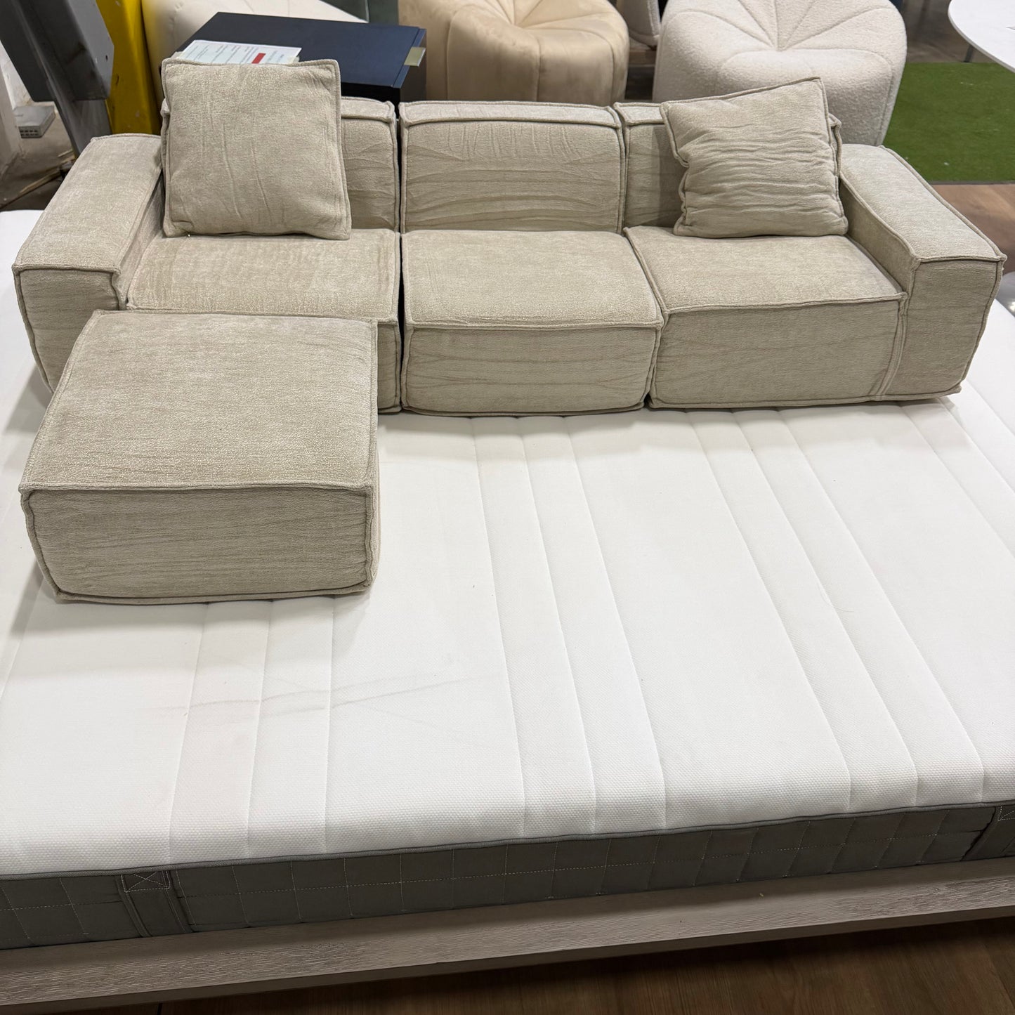 M1 Sofa Sectional Mini - Performance Weave: Silicon Sand