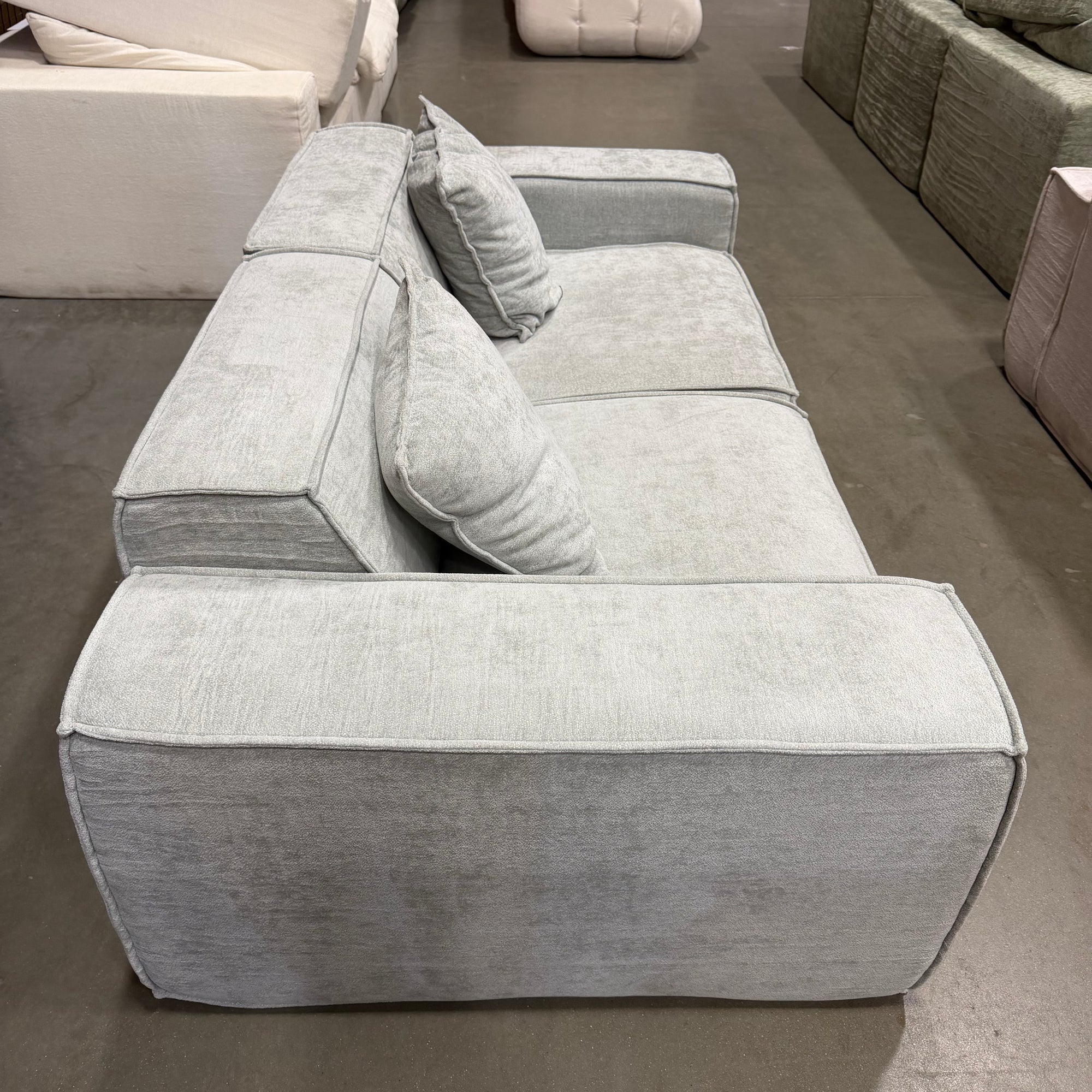M1 Sofa Loveseat - Performance Weave: Platinum Grey