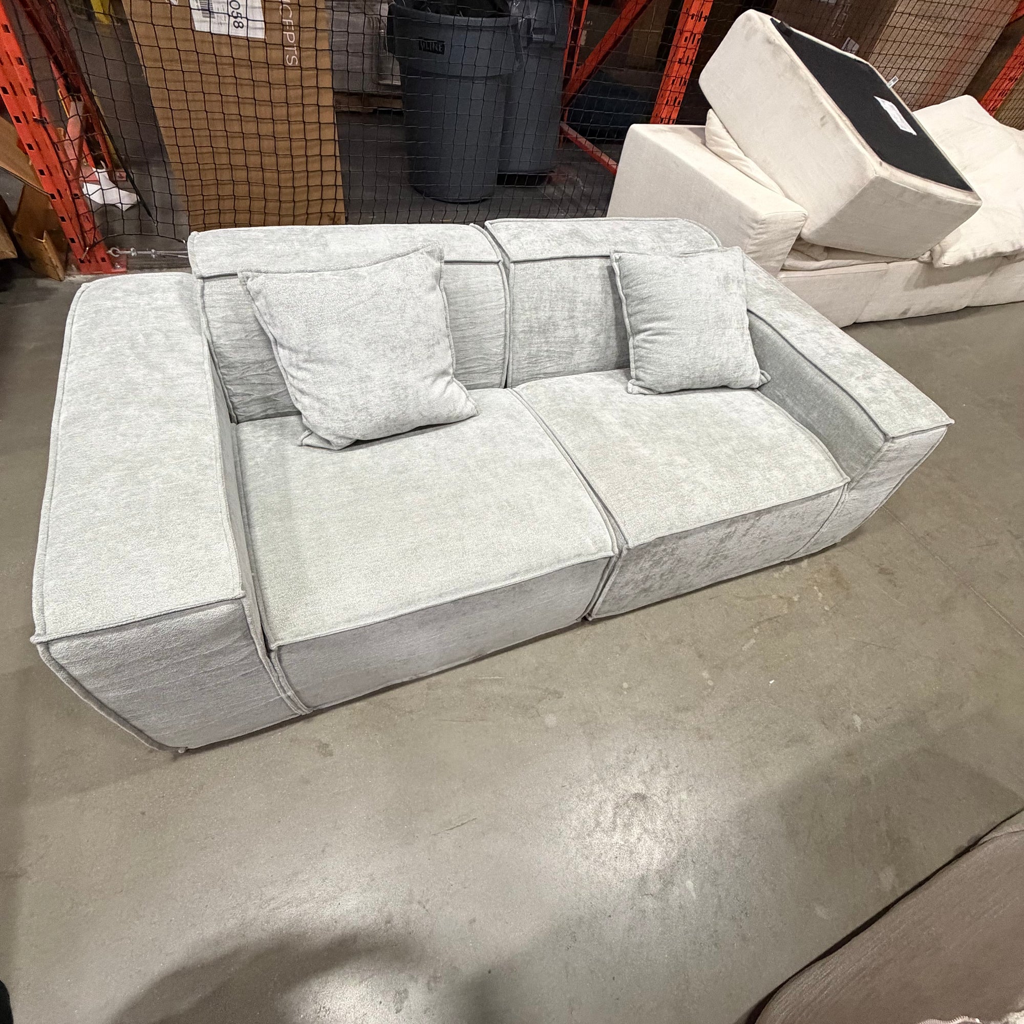 M1 Sofa Loveseat - Performance Weave: Platinum Grey