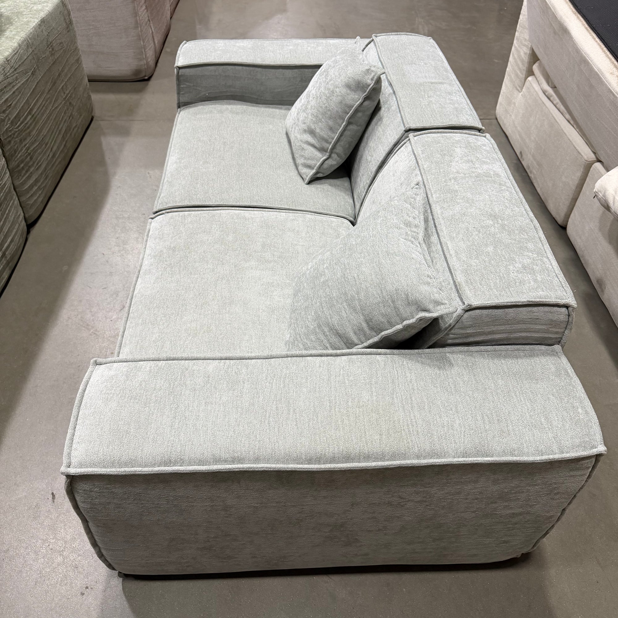 M1 Sofa Loveseat - Performance Weave: Platinum Grey