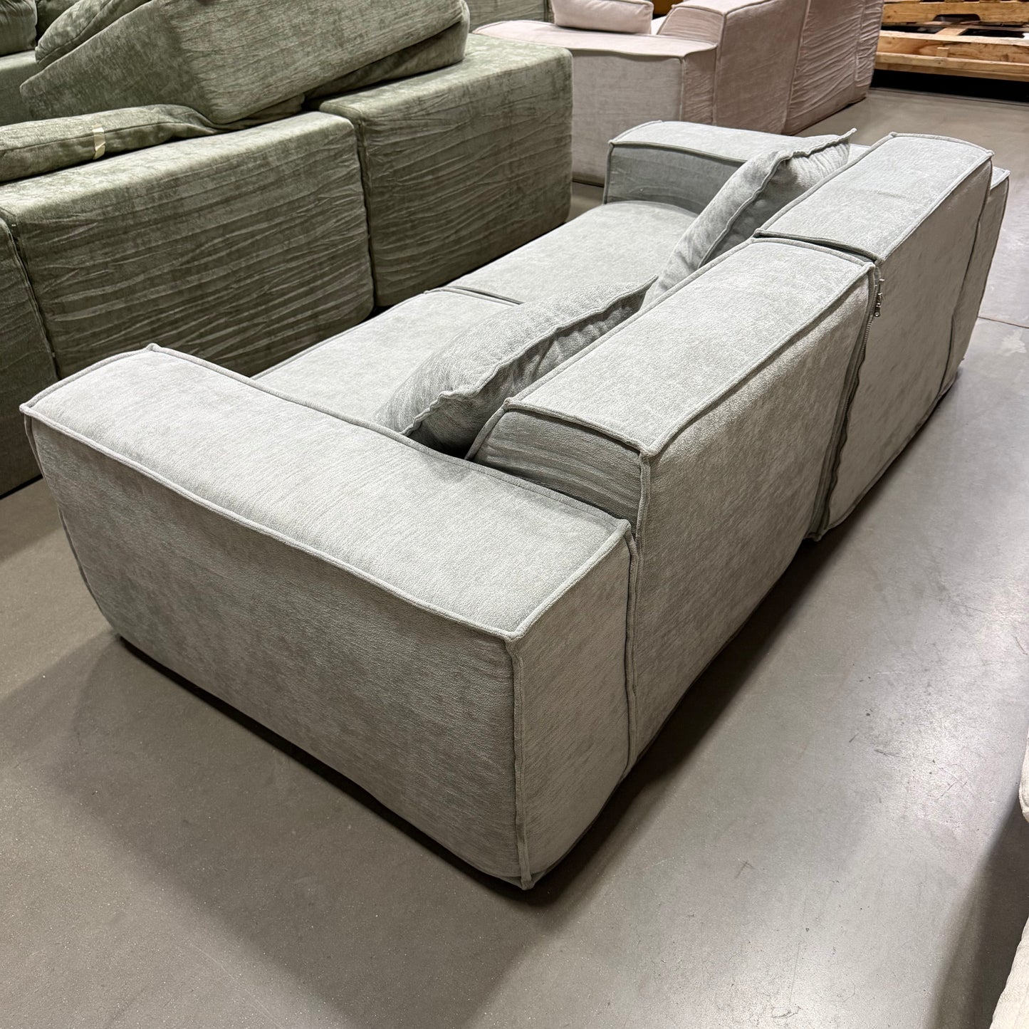 M1 Sofa Loveseat - Performance Weave: Platinum Grey