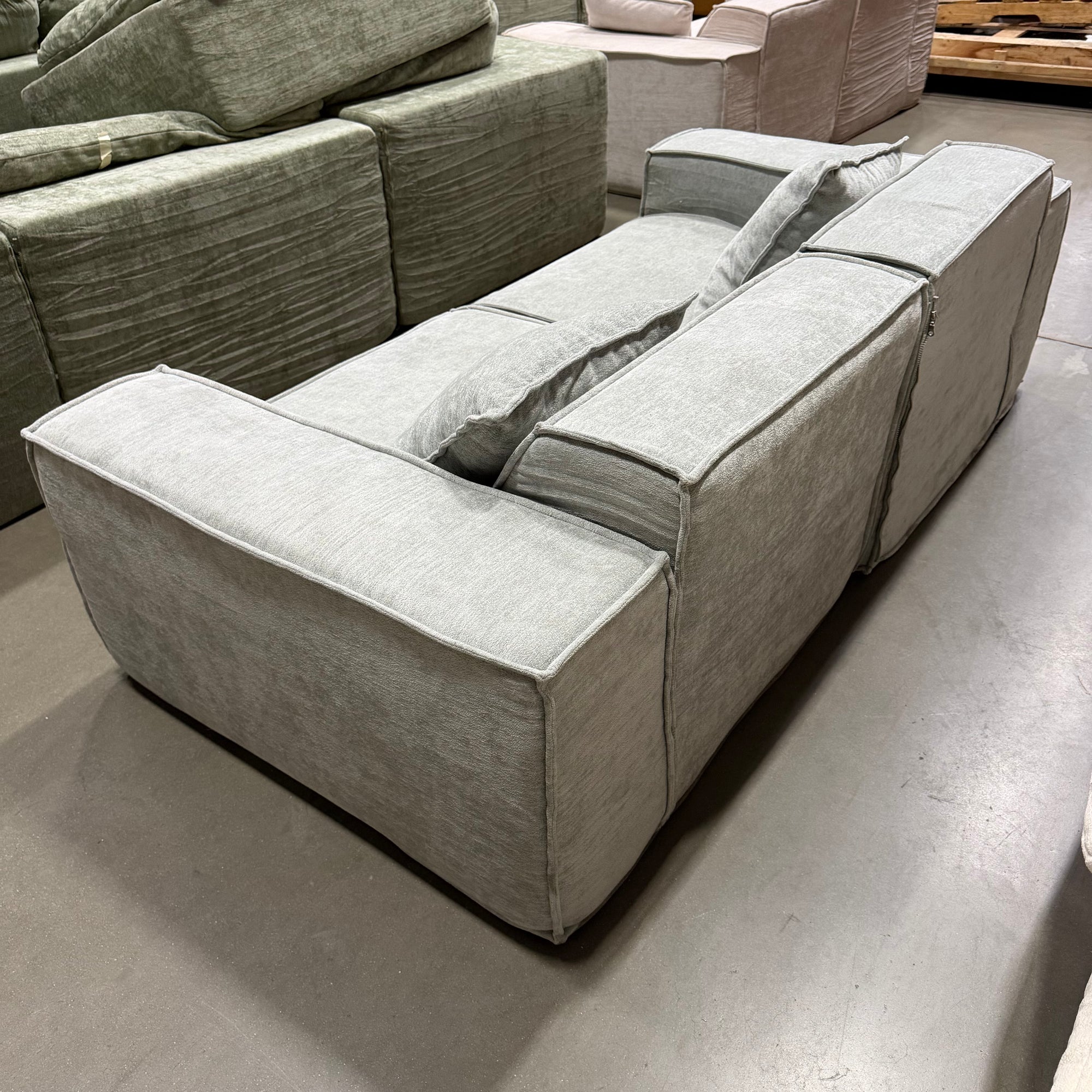 M1 Sofa Loveseat - Performance Weave: Platinum Grey
