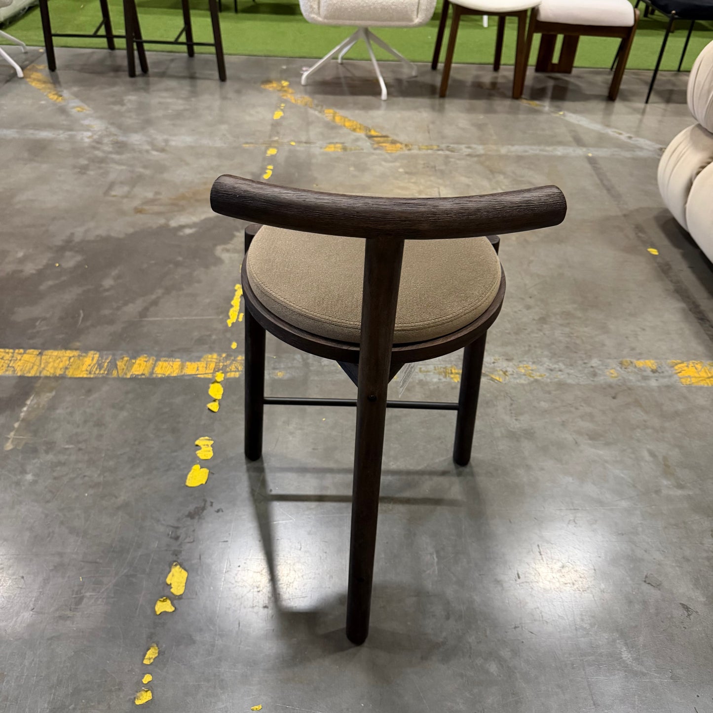 Kyoto Counter Stool - Kyoto Truffle with Smoky Brown