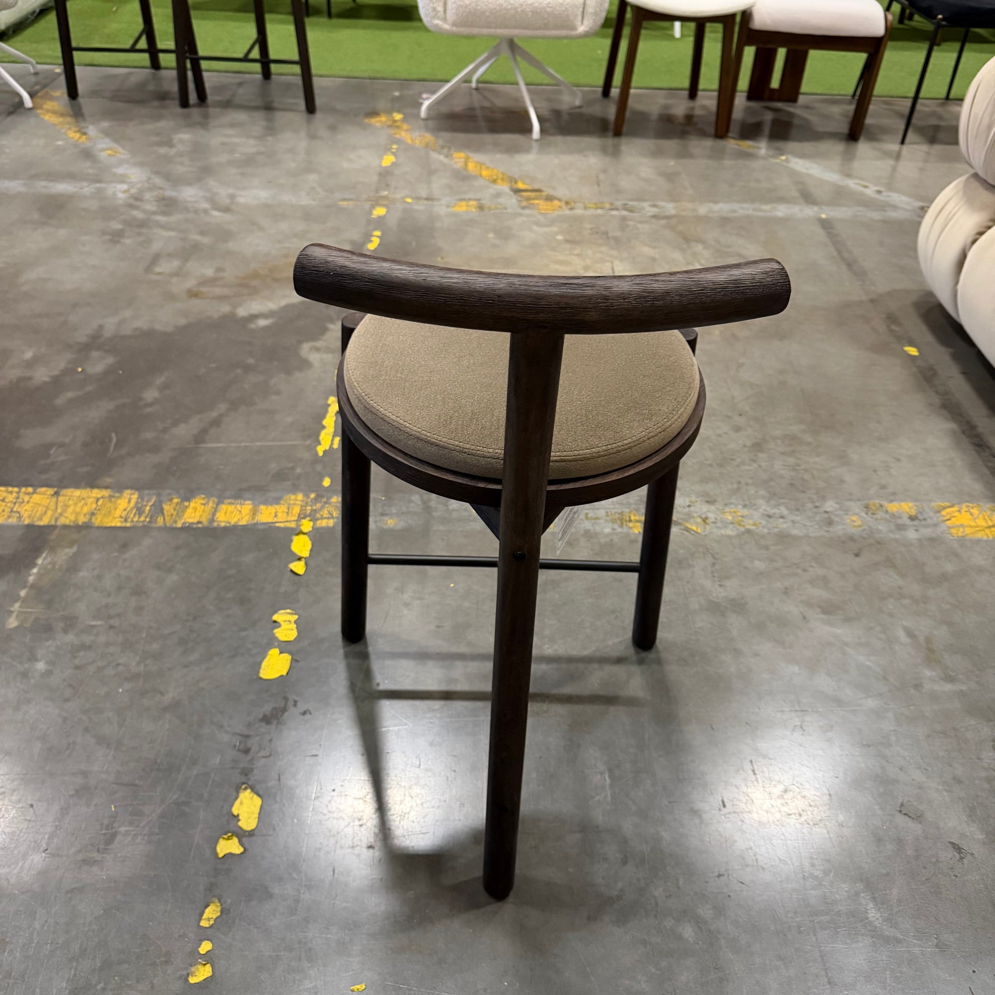 Kyoto Counter Stool - Kyoto Truffle with Smoky Brown