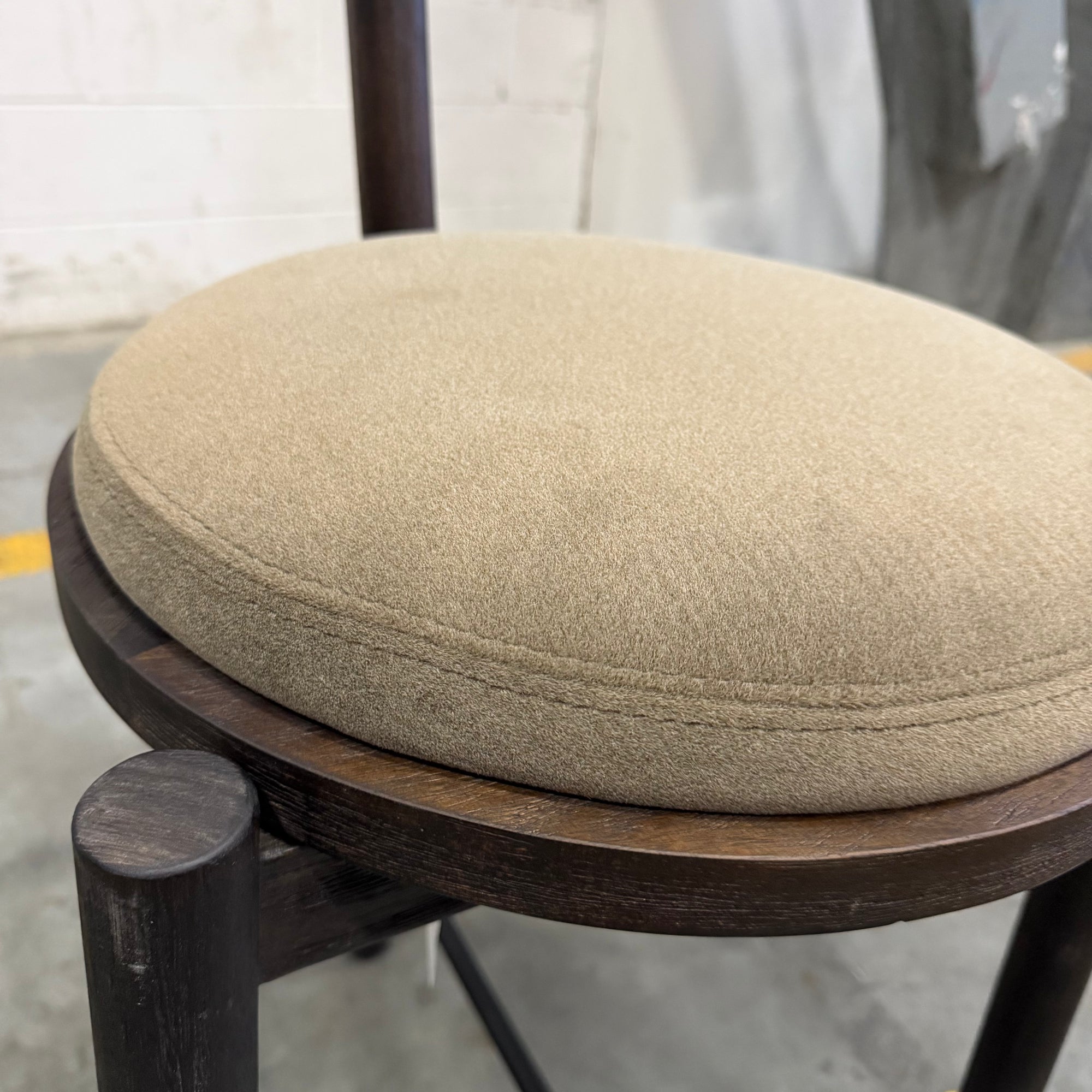 Kyoto Counter Stool - Kyoto Truffle with Smoky Brown