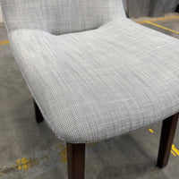 Aubrey Side Chair - Performance Linen: Dove, Walnut Stain