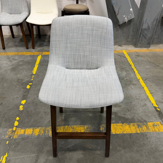 Aubrey Counter Stool - Performance Linen: Dove, Walnut Stain