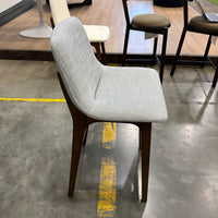Aubrey Counter Stool - Performance Linen: Dove, Walnut Stain