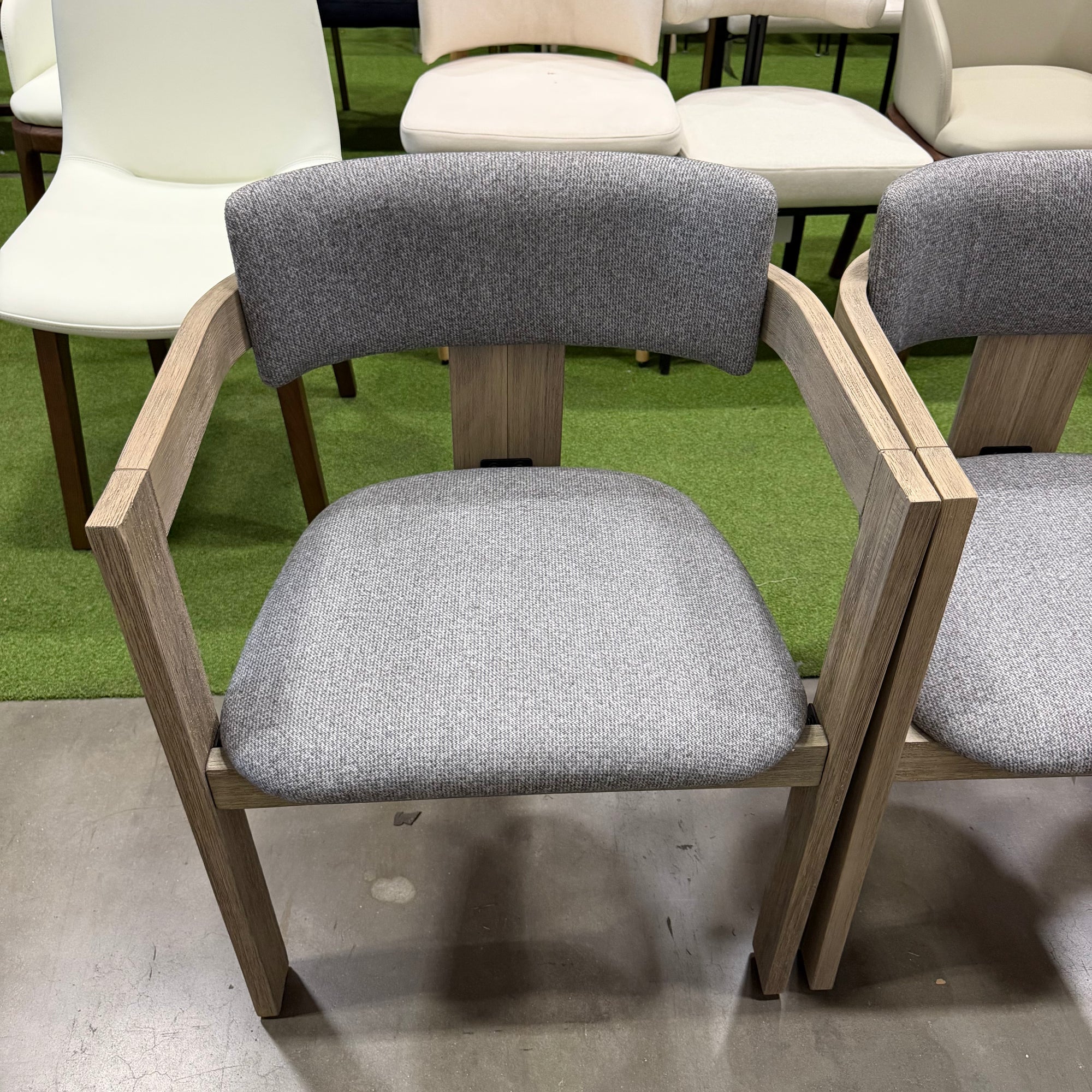 Heritage Dining Chair - Sample Grey Fabric, Grey Manor